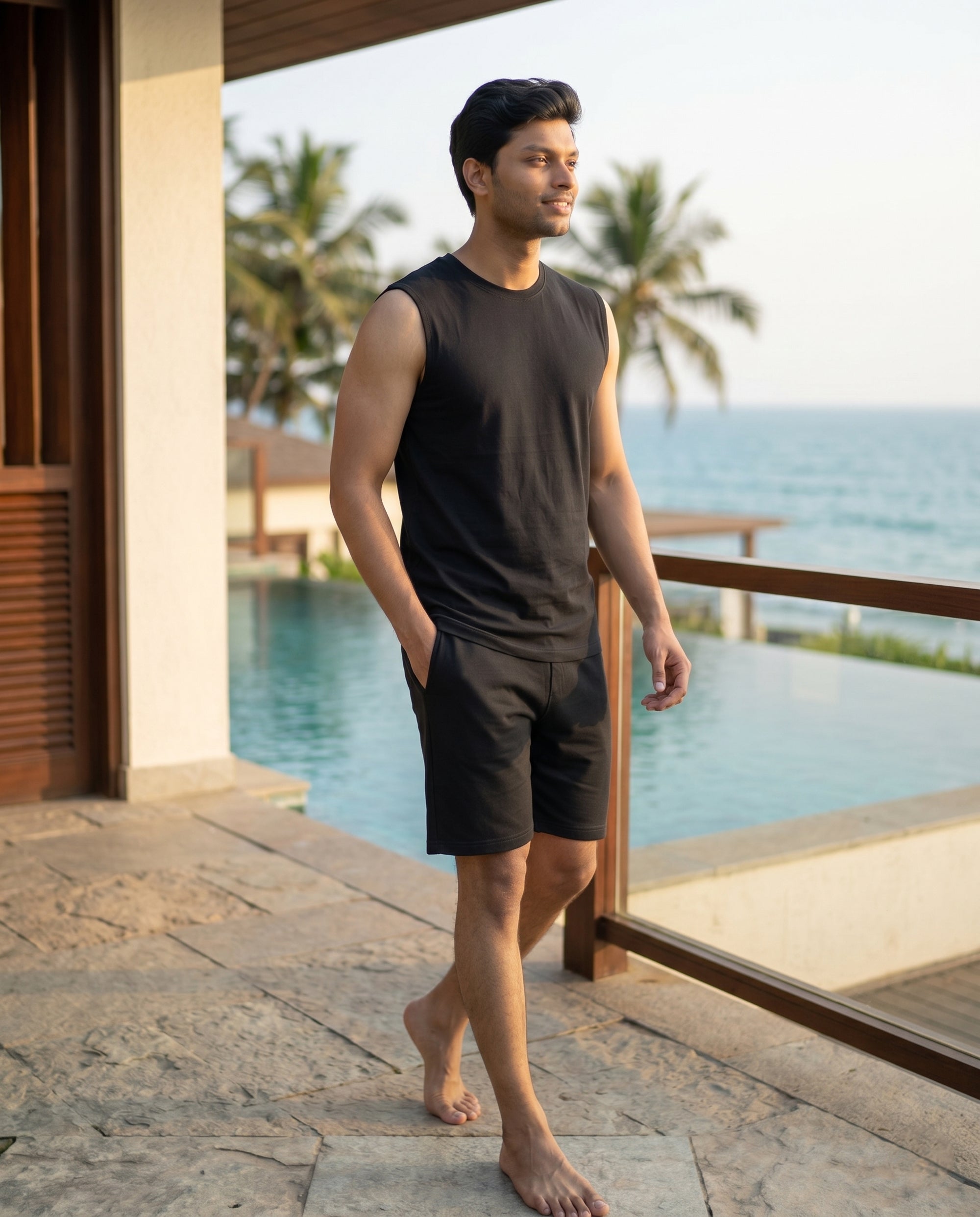 AirKnit Tee + Shorts (True black)