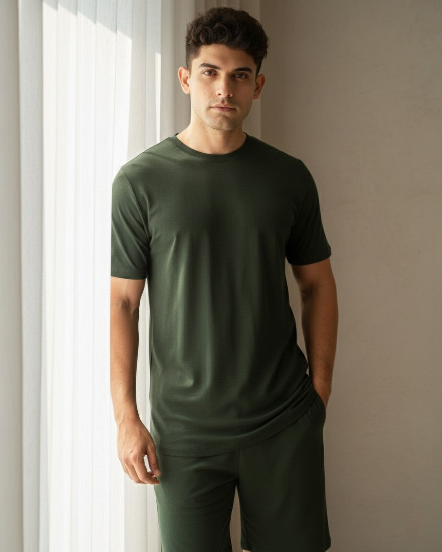 Cosmo T-Shirt + Shorts (Dark Green)