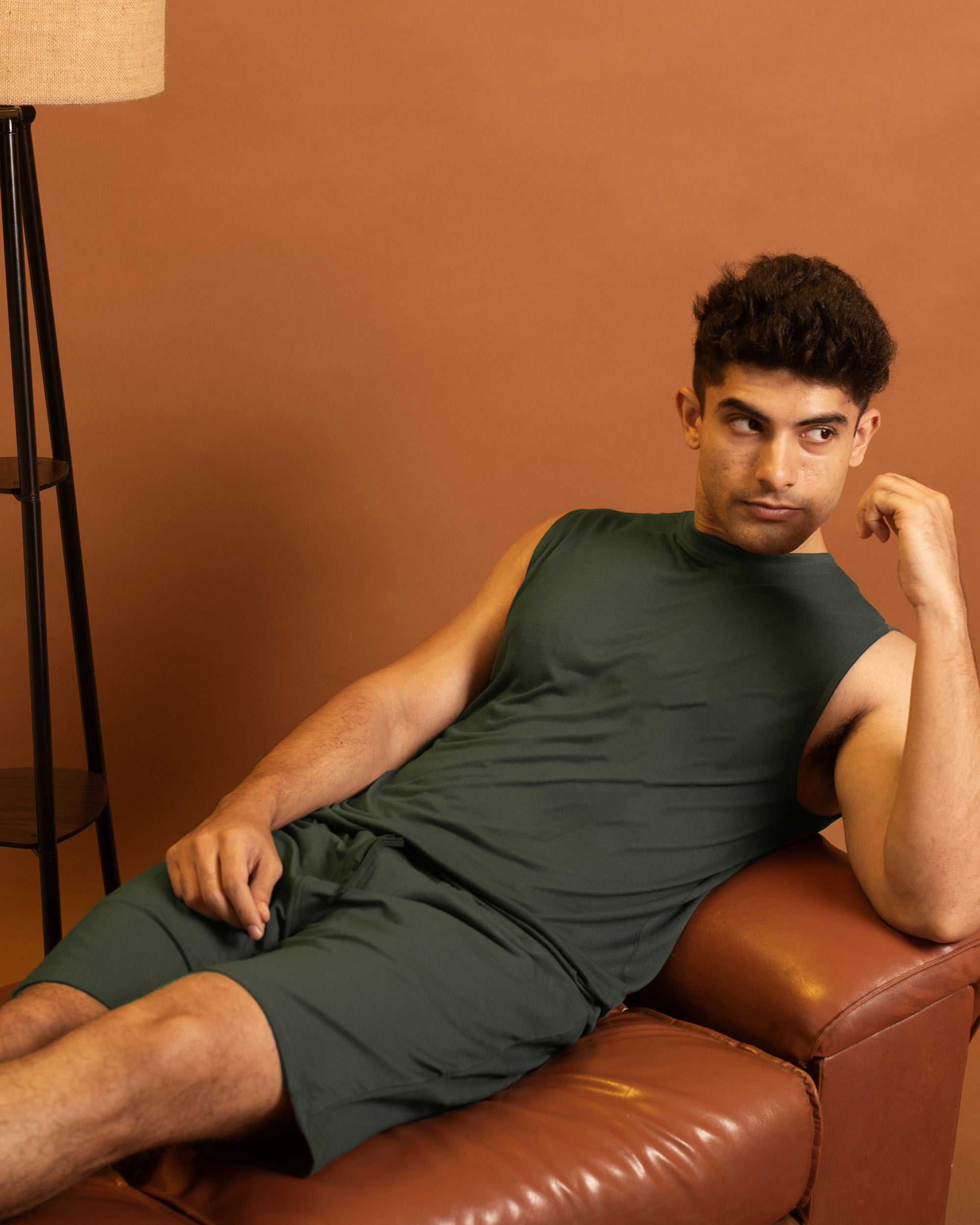 Hushy Bamboo Shorts (Dark Green)