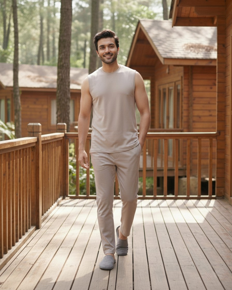 AirKnit Tee + Pant (Grey Mocha)