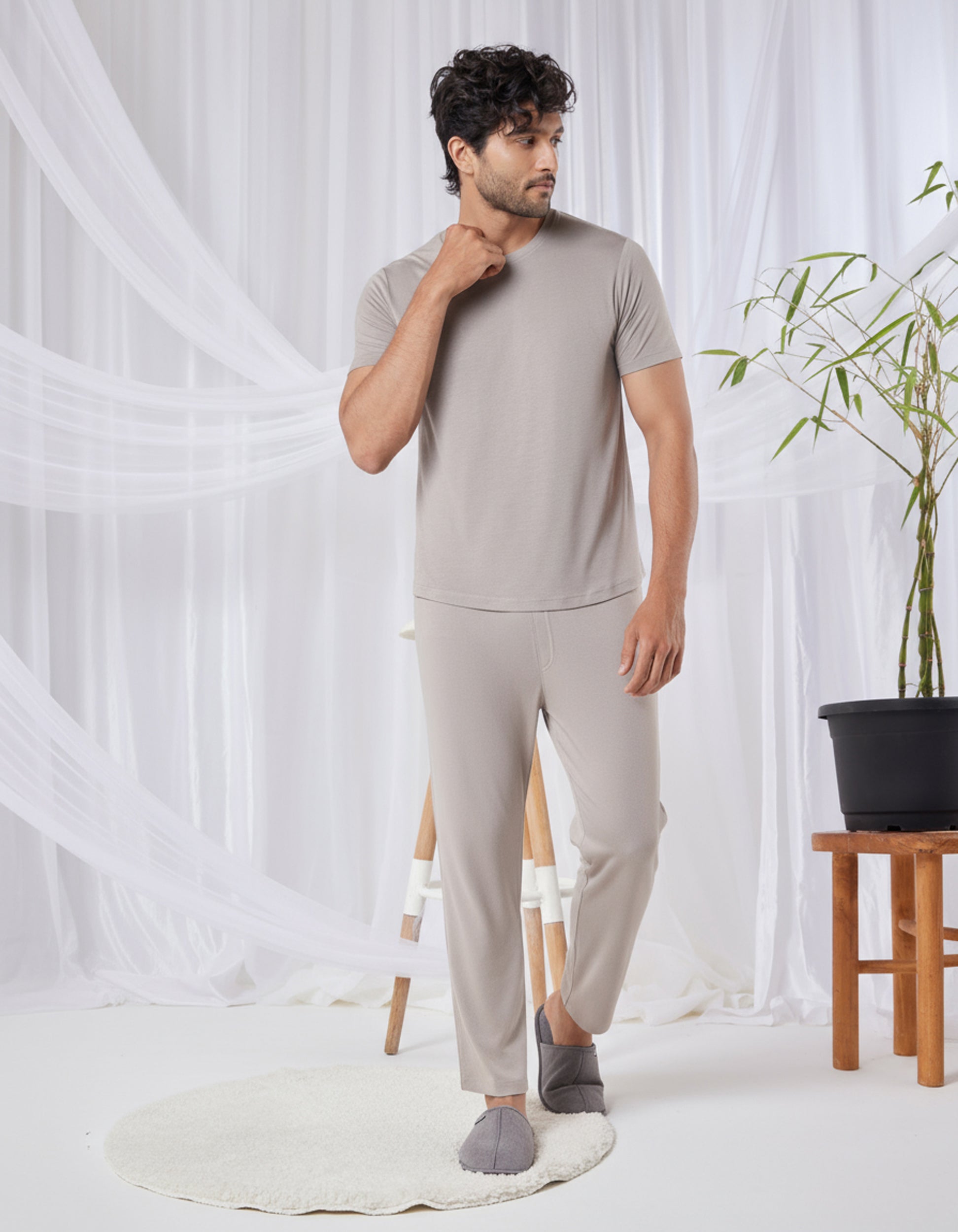 Cosmo T-Shirt + Pant (Grey Mocha)