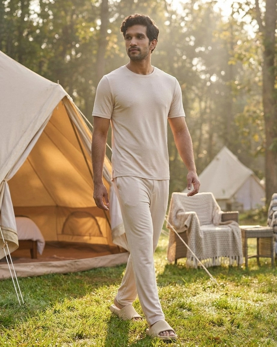 Cosmo T-Shirt + Pant (Irish Cream)