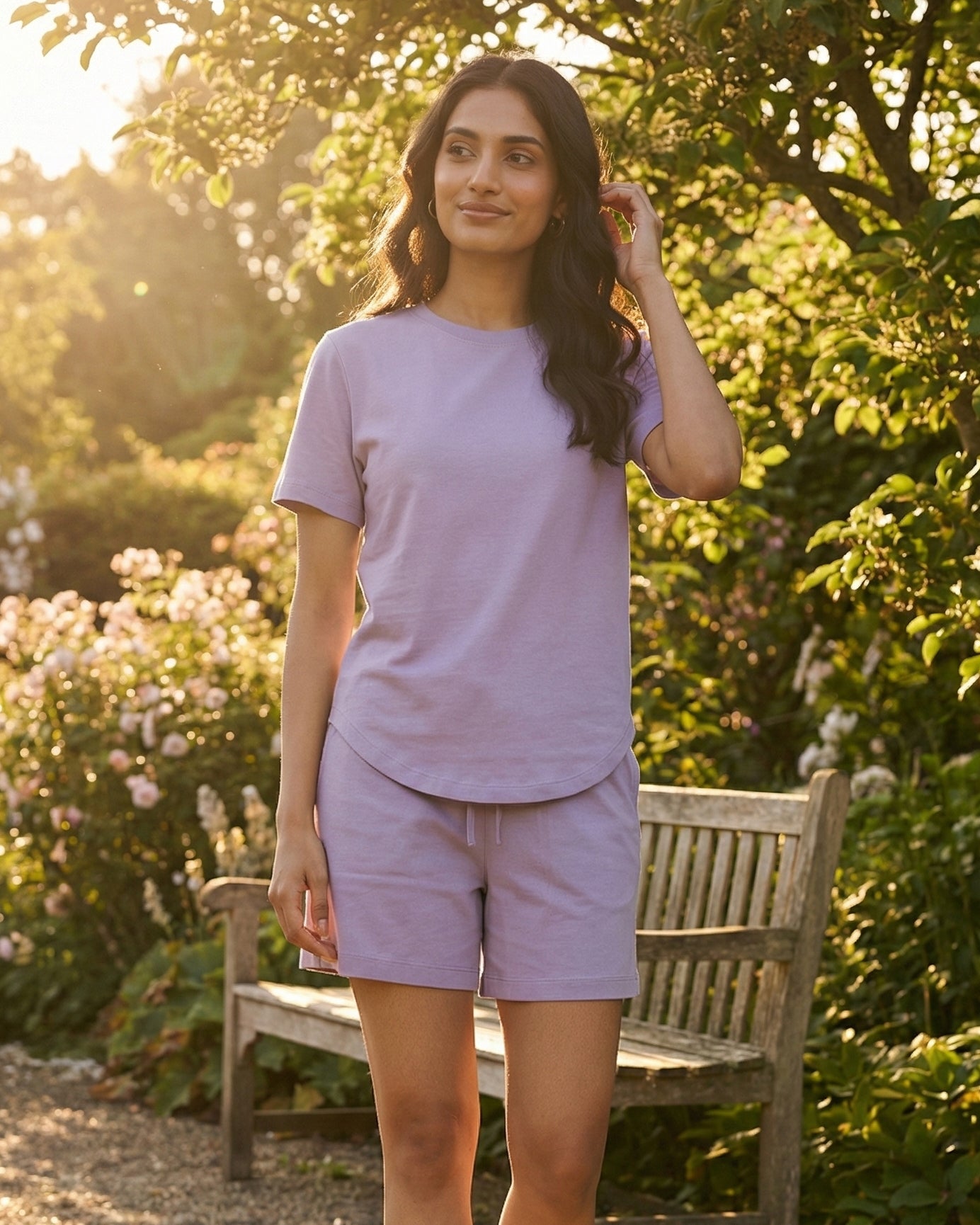 Celine T-Shirt + Shorts (Lavender)