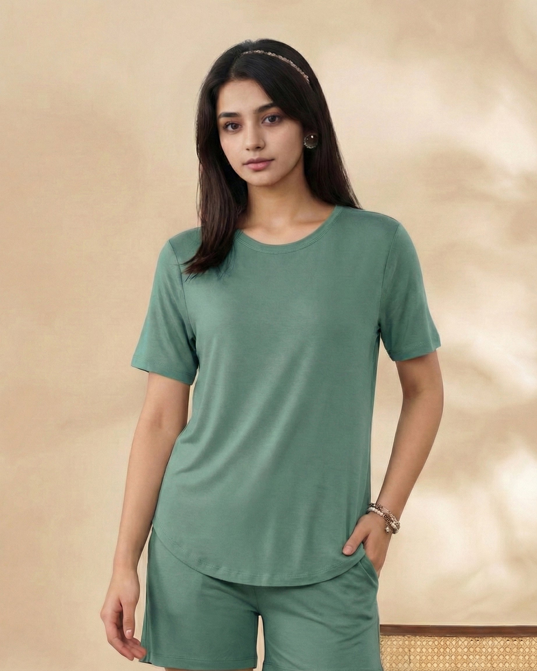 Celine Bamboo Tee (Mint Green)