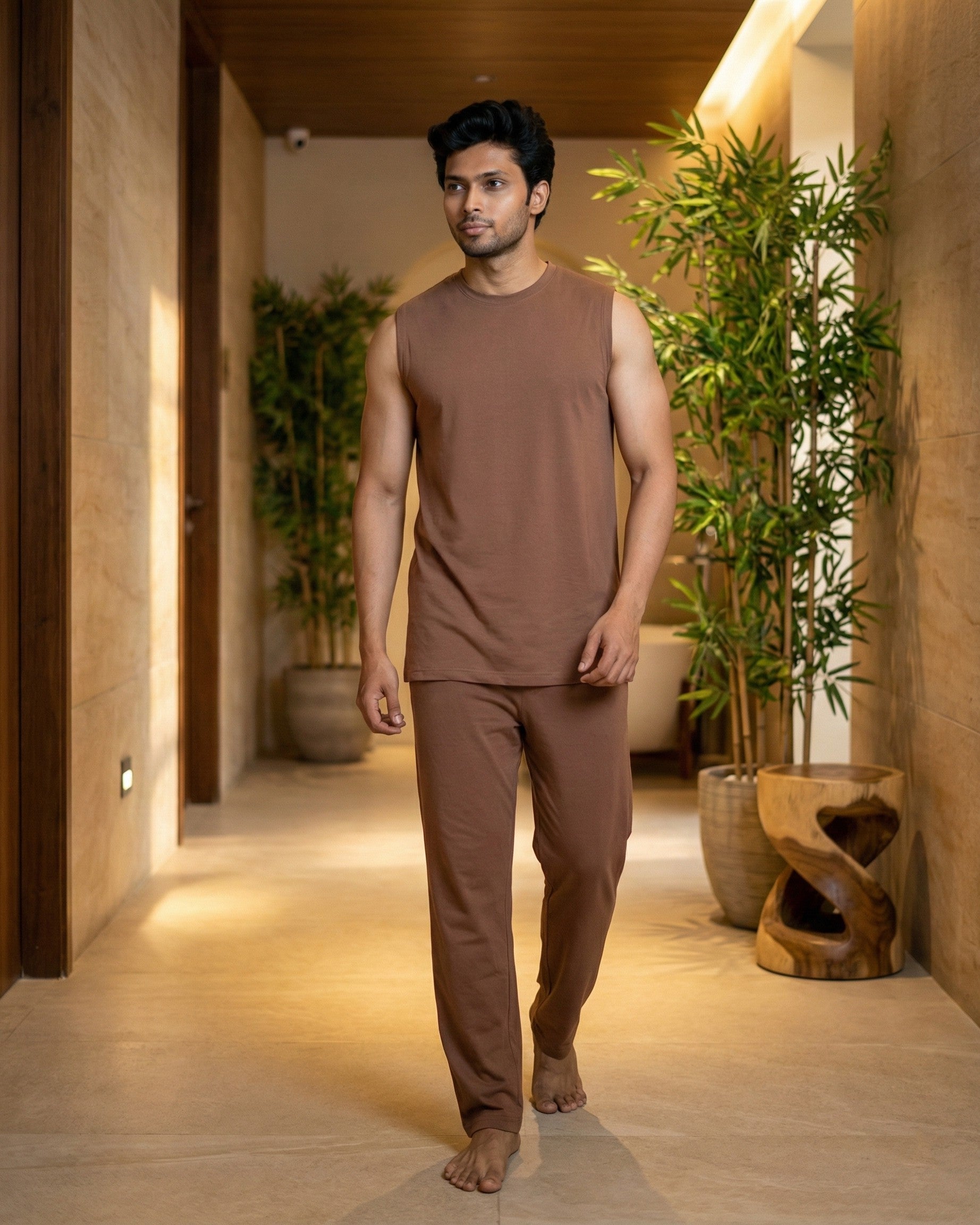 AirKnit Tee + Pant (Mystic Brown)