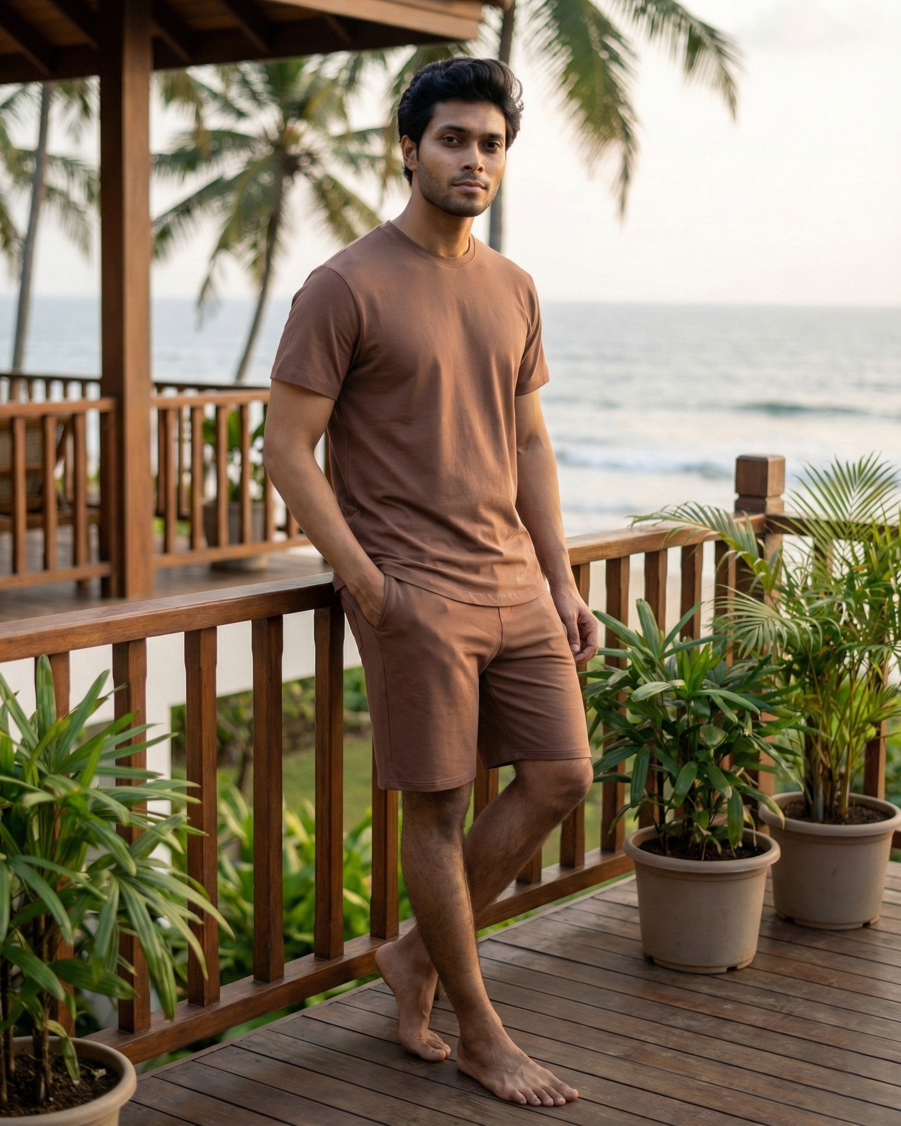 Cosmo T-Shirt + Shorts (Mystic Brown)