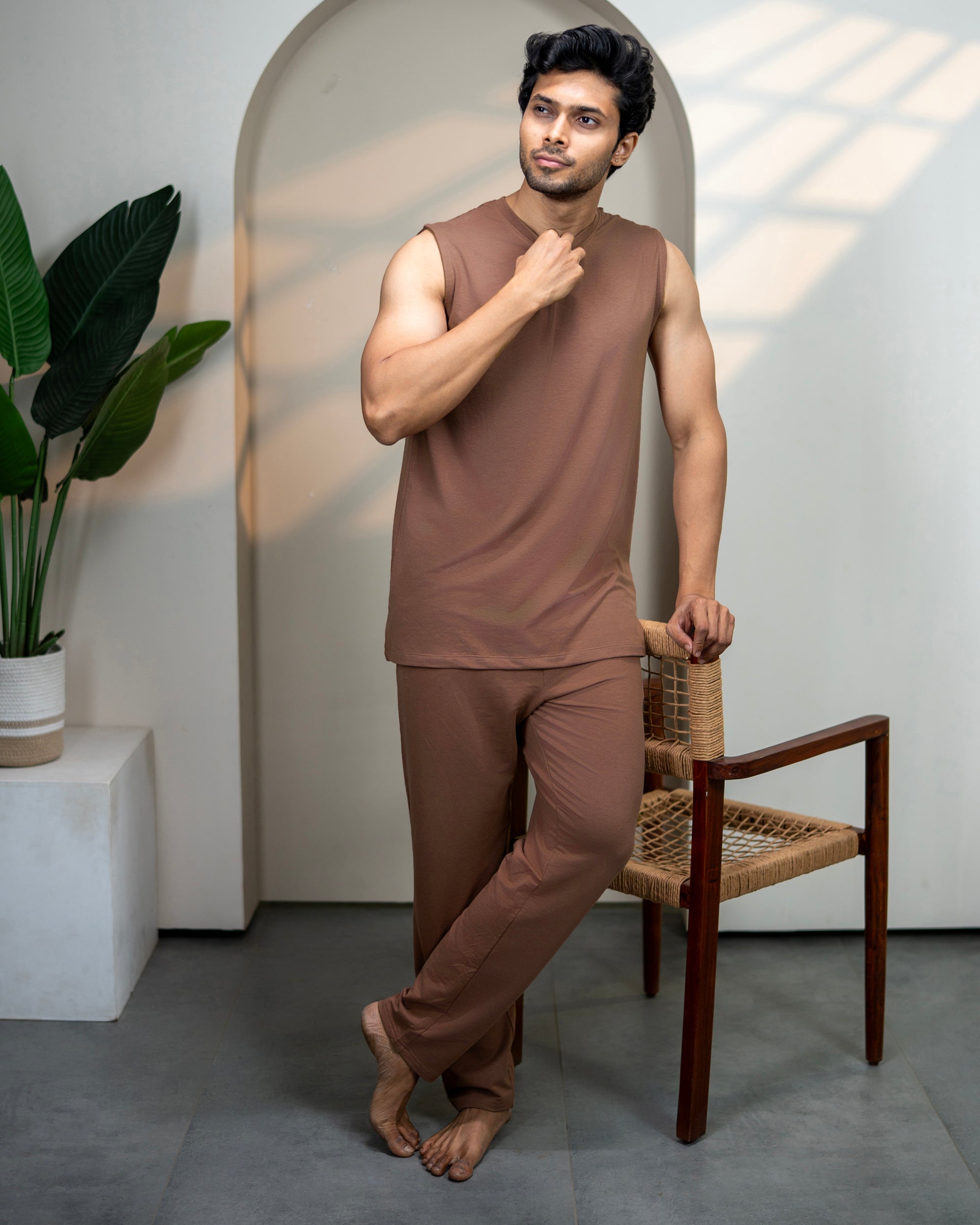 AirKnit Tee + Pant (Mystic Brown)