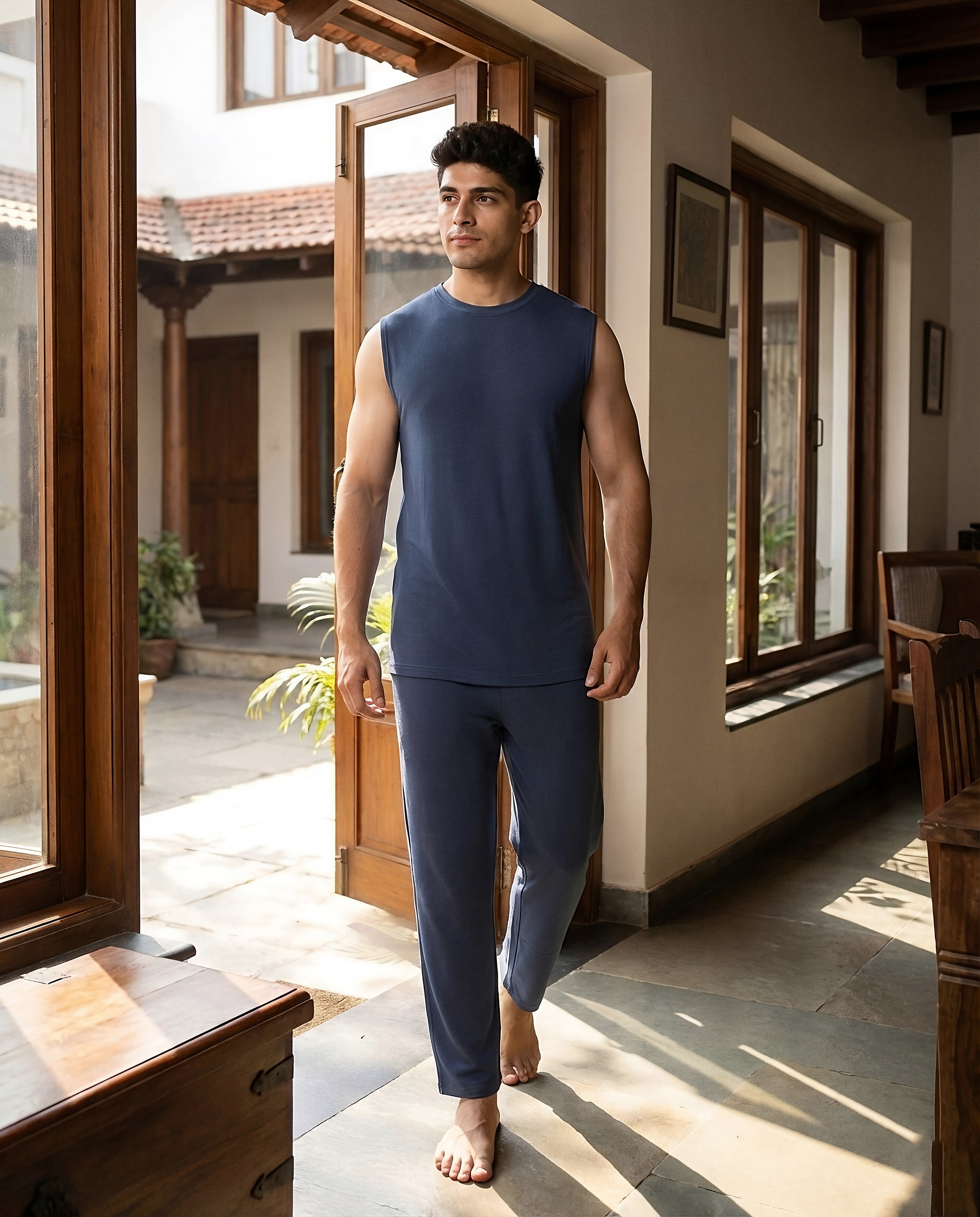 AirKnit Tee + Pant (Navy Blue)
