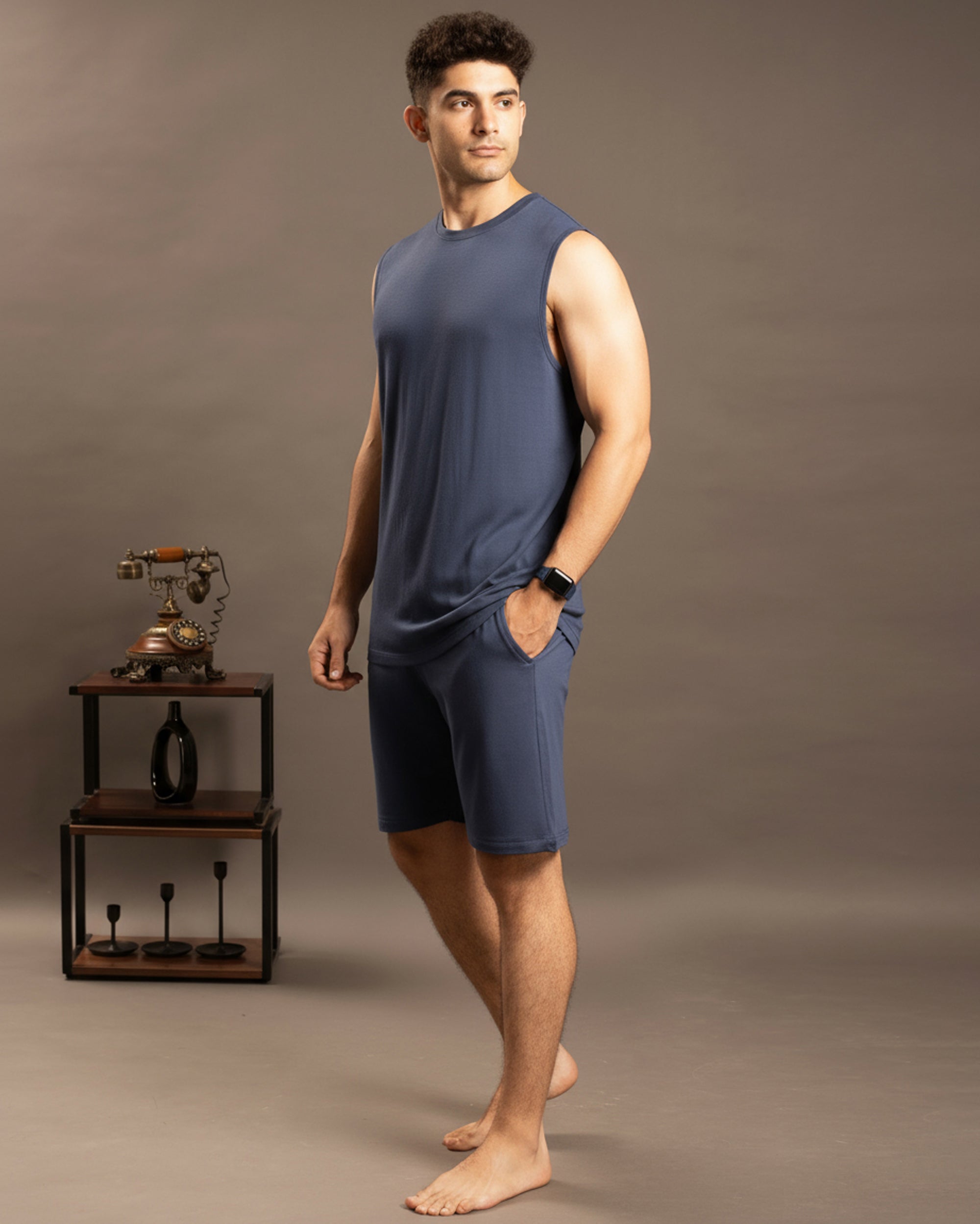 AirKnit Bamboo Tee (Navy Blue)