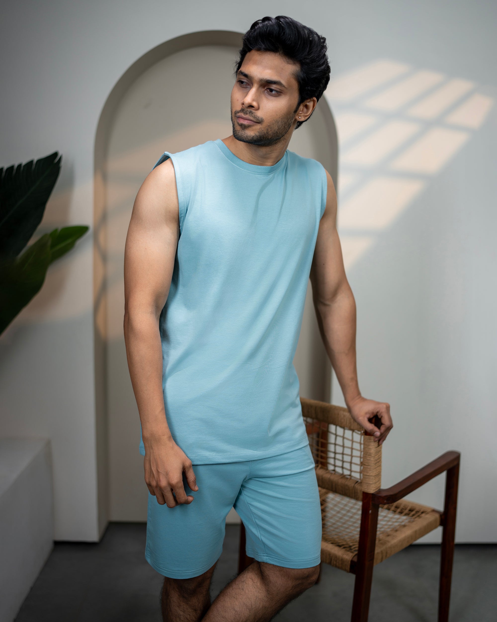 Hushy Bamboo Shorts (Nile Blue)