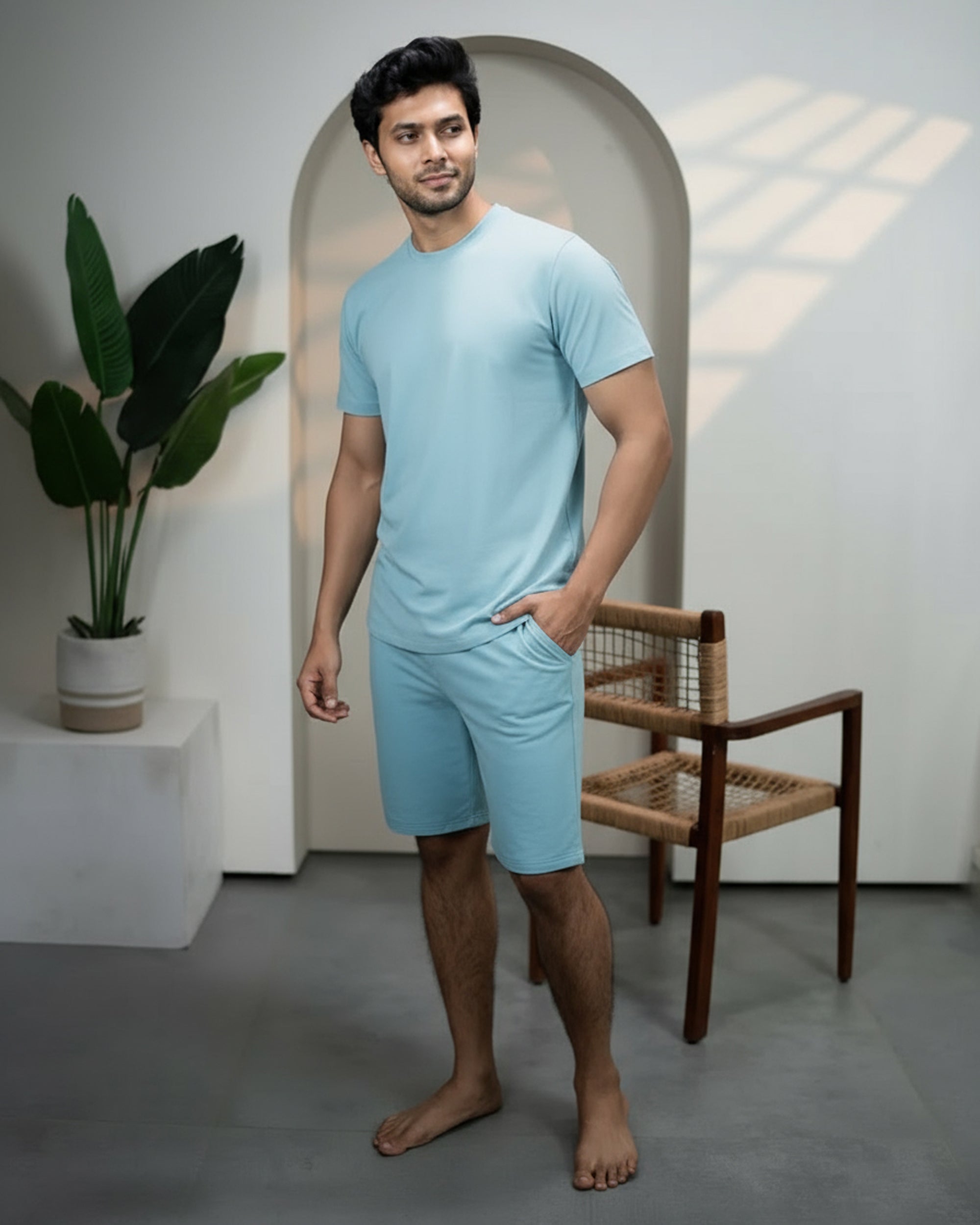 Hushy Bamboo Shorts (Nile Blue)