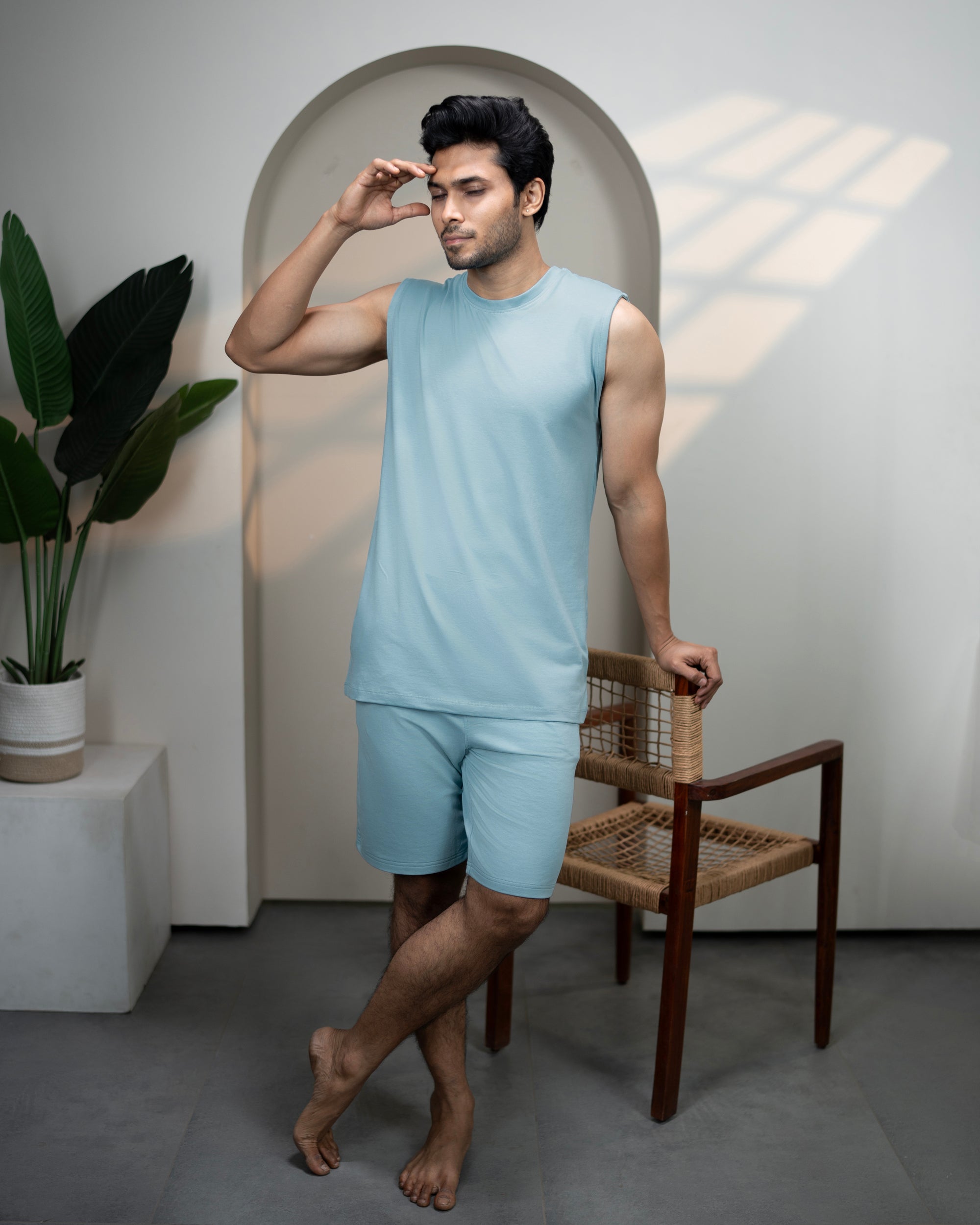 AirKnit Tee + Shorts (Nile Blue)