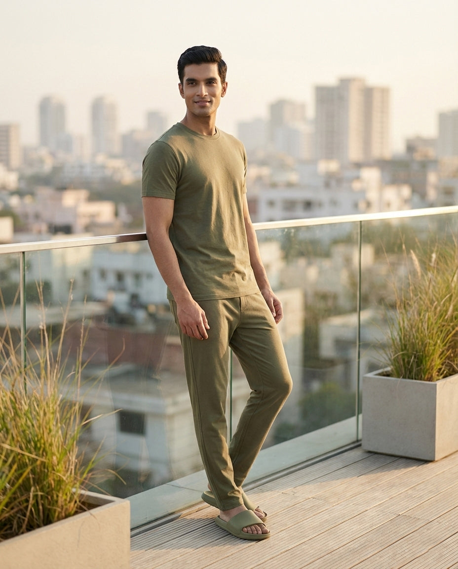 Cosmo T-Shirt + Pant (Olive Green)