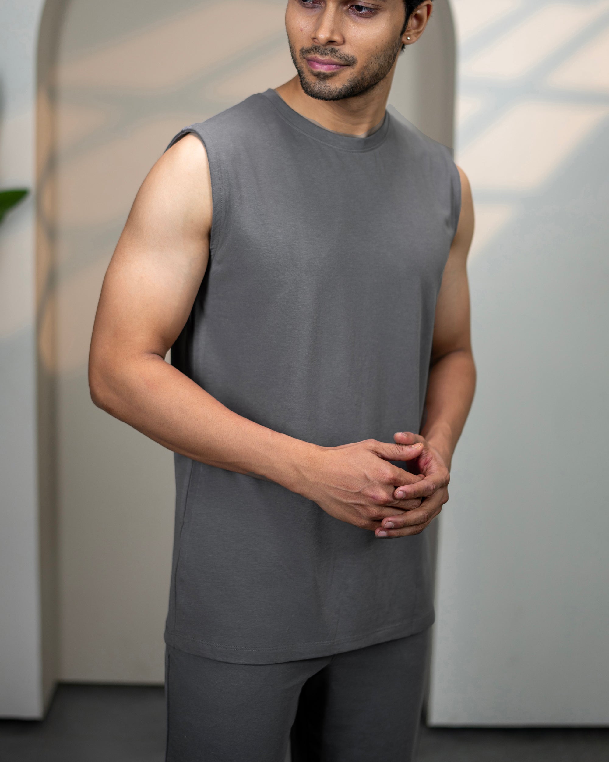 AirKnit Tee + Pant (Stone Grey)