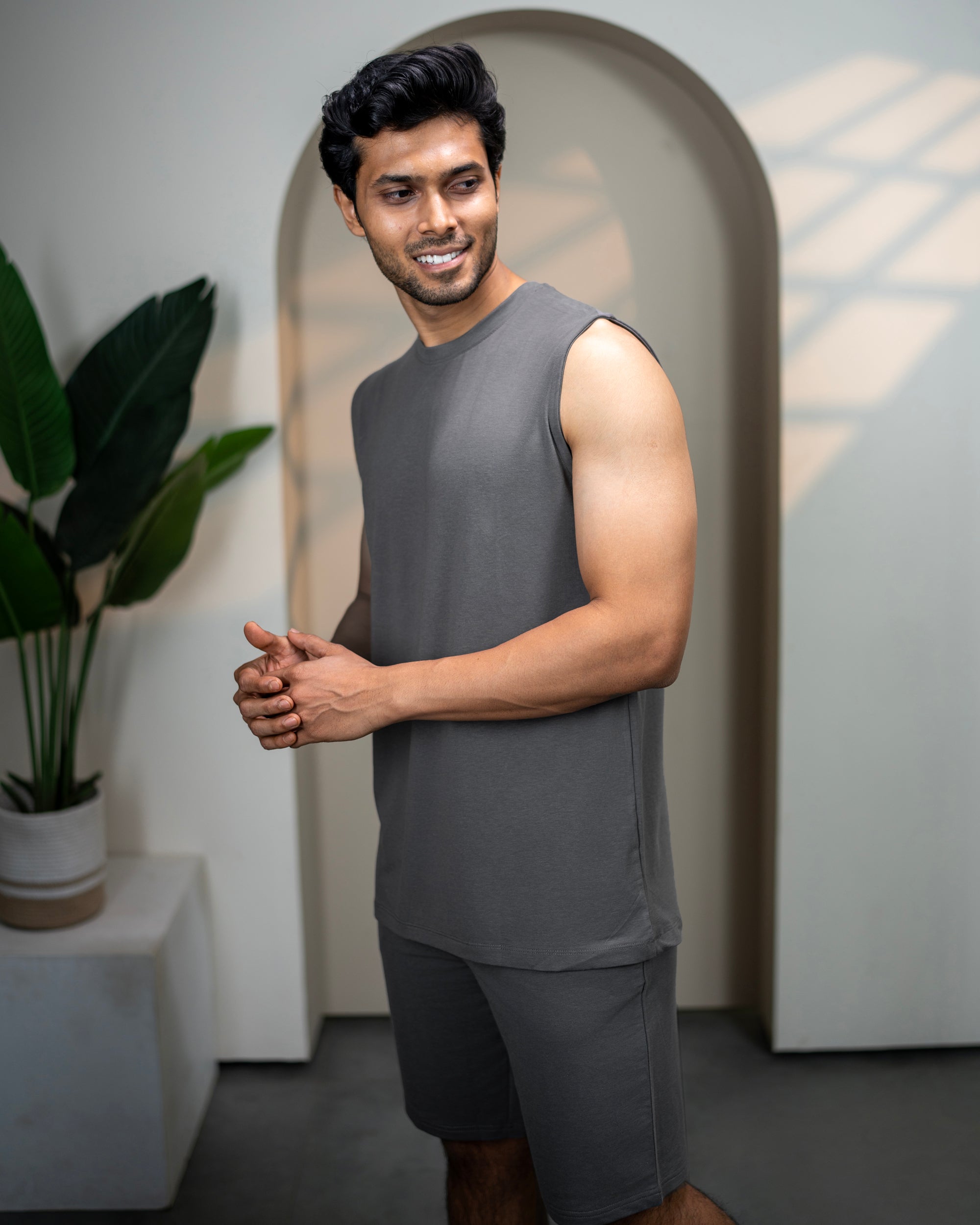 AirKnit Bamboo Tee (Stone Grey)