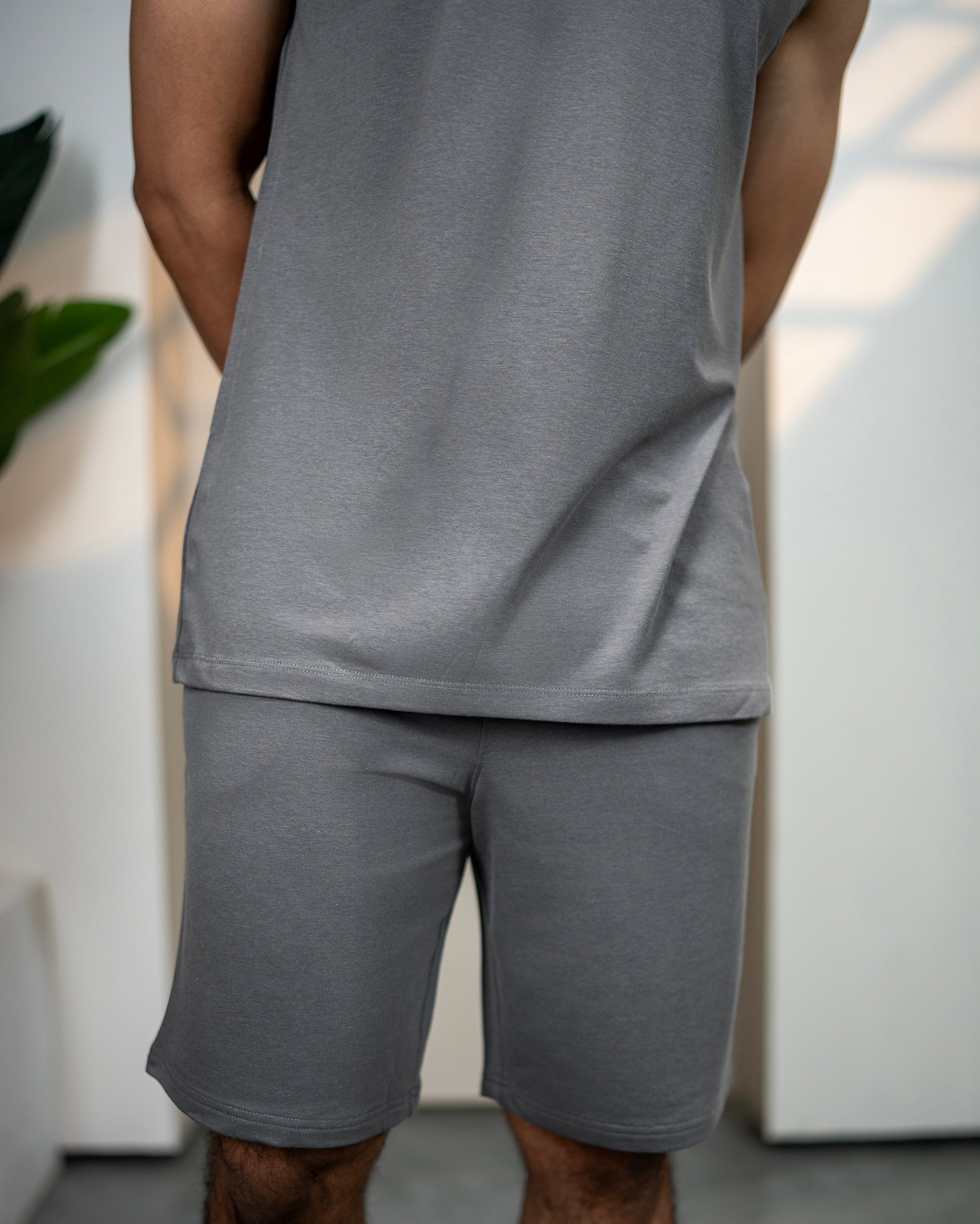 Hushy Bamboo Shorts (Stone Grey)