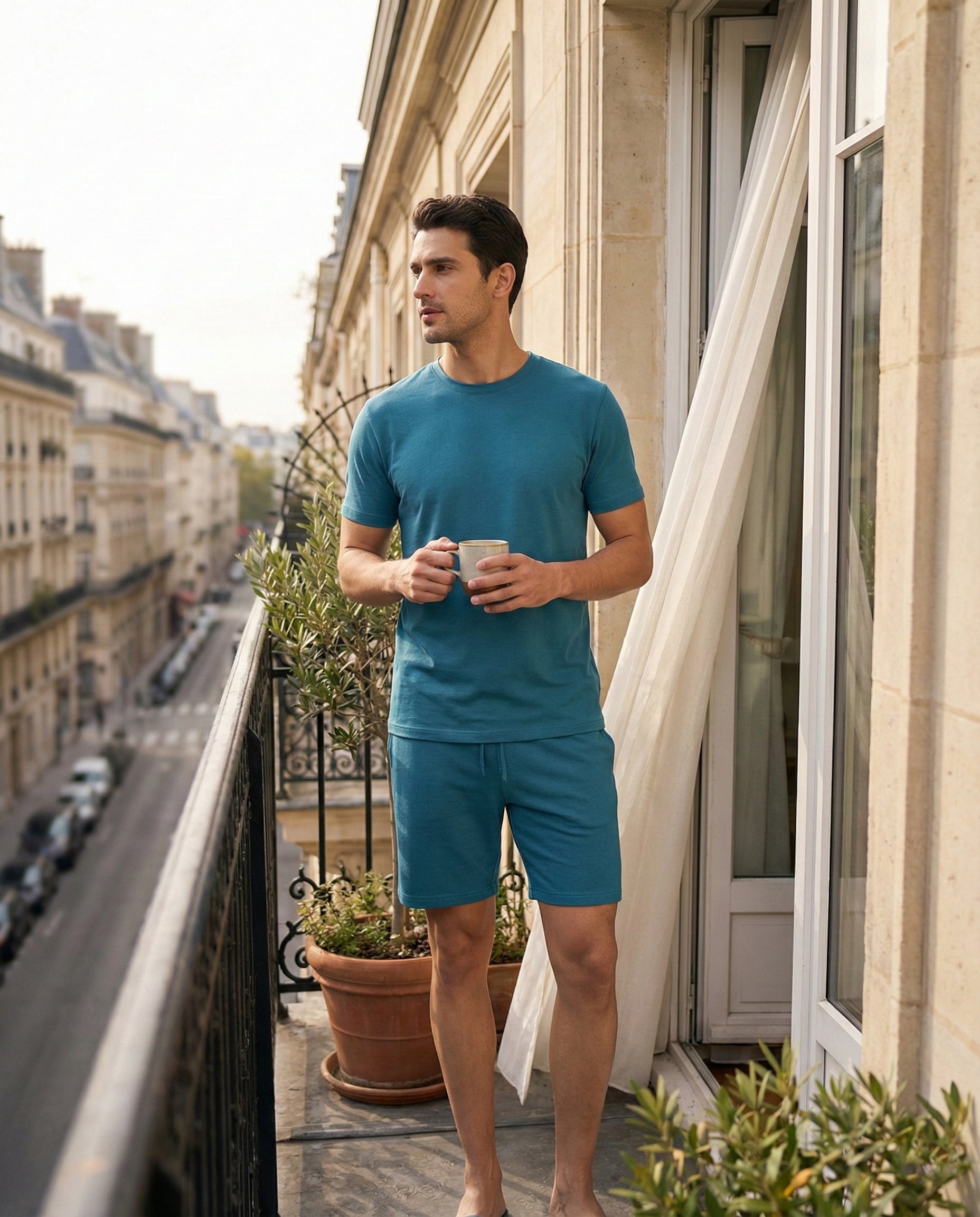 Hushy Bamboo Shorts (Teal Blue)
