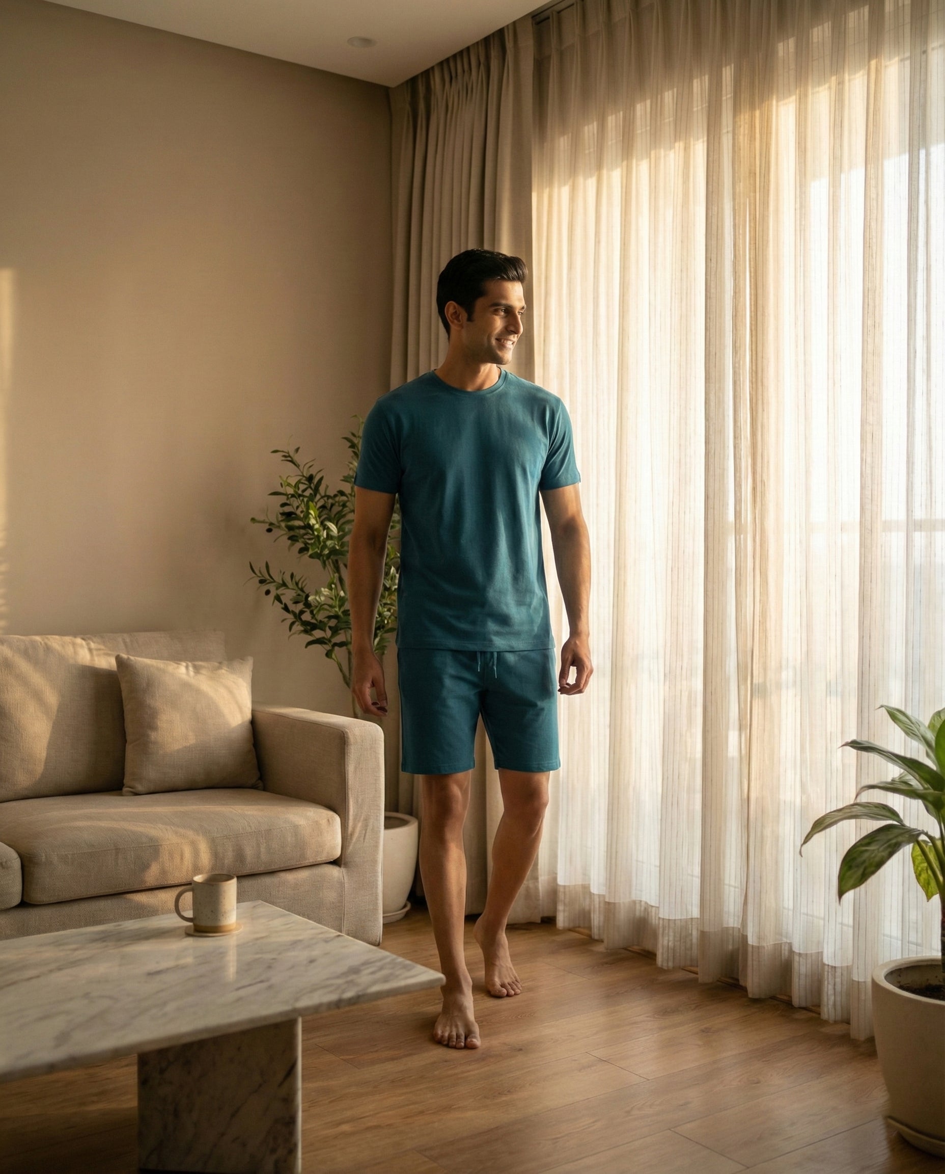 Cosmo T-Shirt + Shorts (Teal Blue)