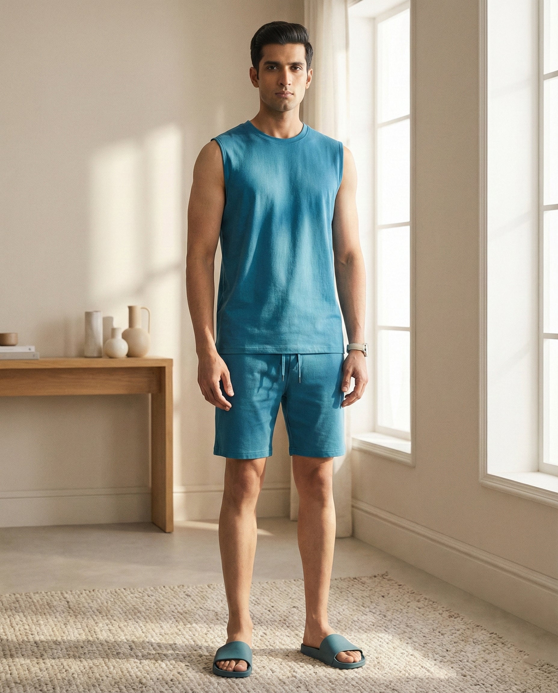AirKnit Bamboo Tee (Teal Blue)
