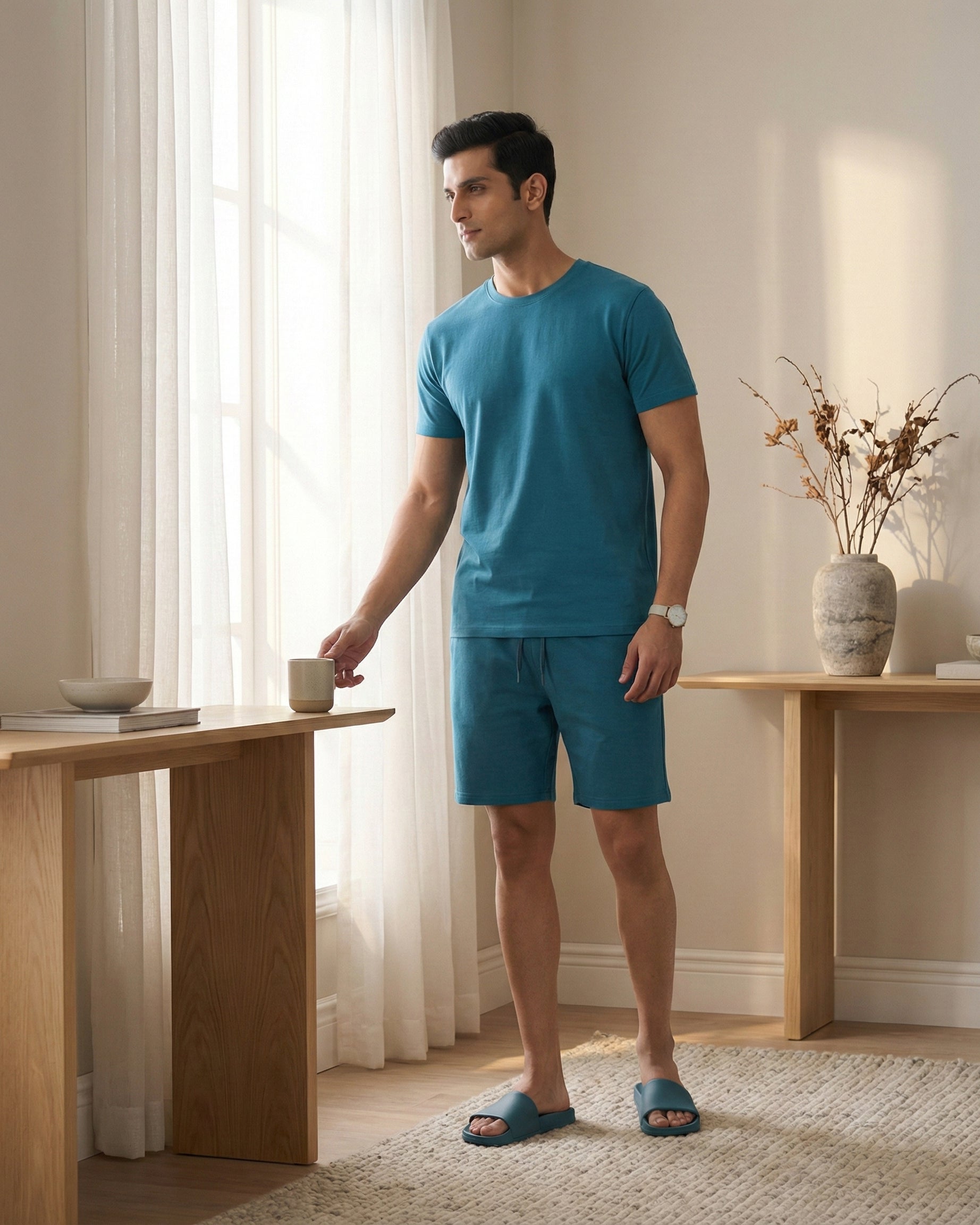 Cosmo Bamboo T-Shirt (Teal Blue)
