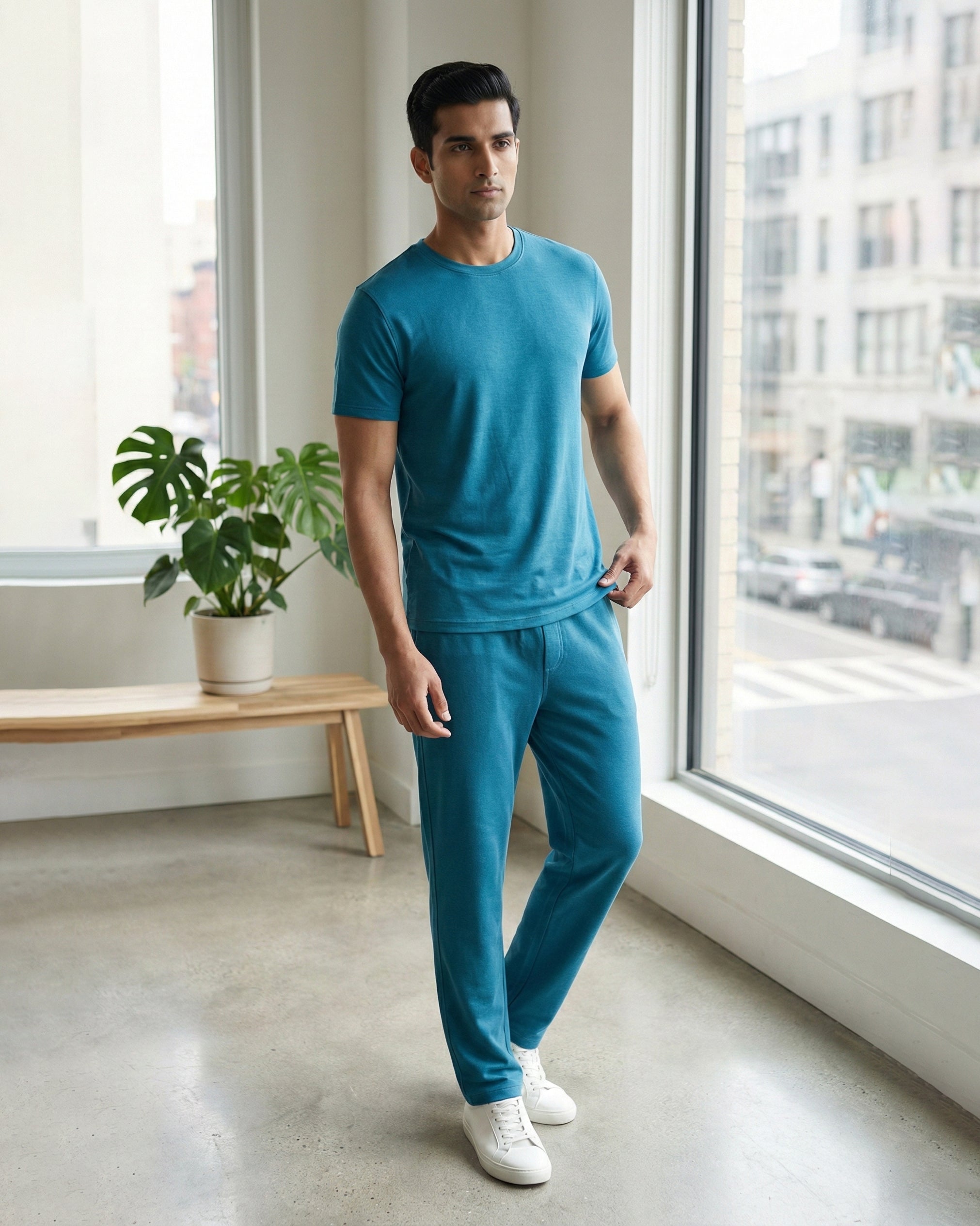 Cosmo Bamboo T-Shirt (Teal Blue)