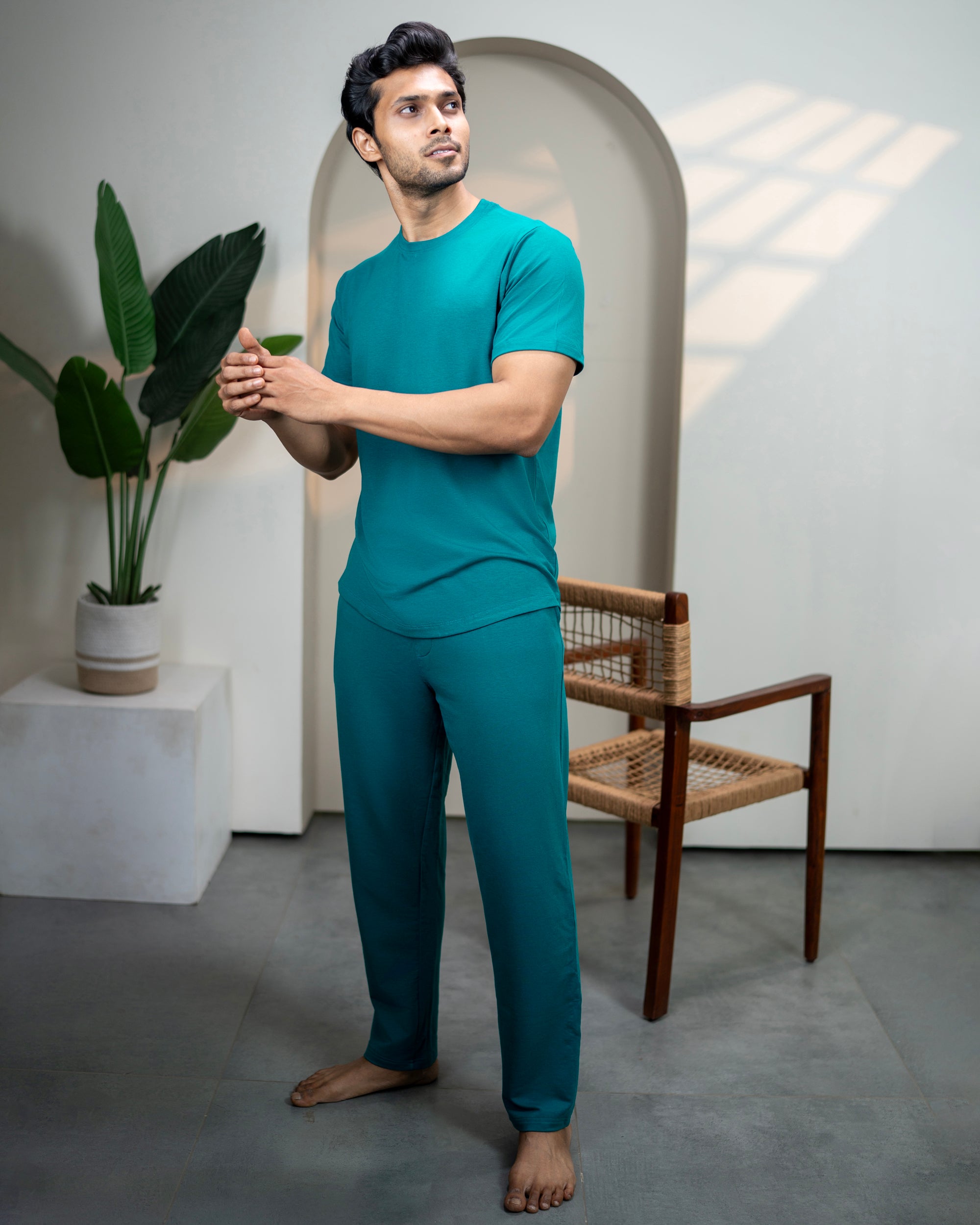 Cosmo T-Shirt + Pant (Teal Green)