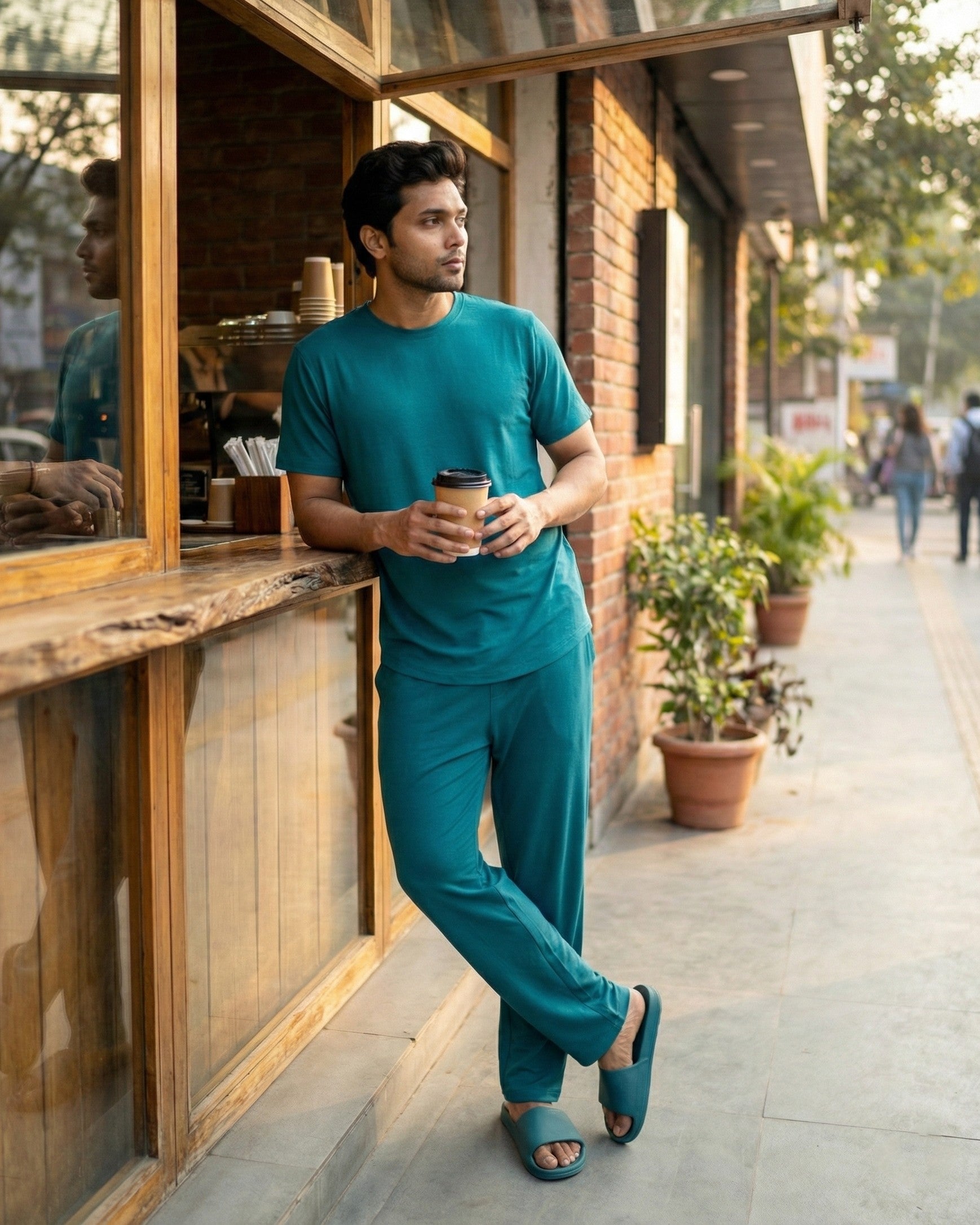 Cosmo T-Shirt + Pant (Teal Green)