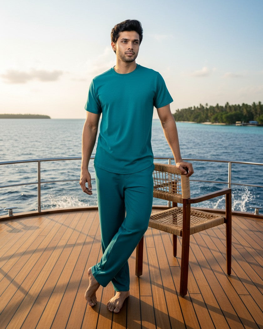 Cosmo T-Shirt + Pant (Teal Green)