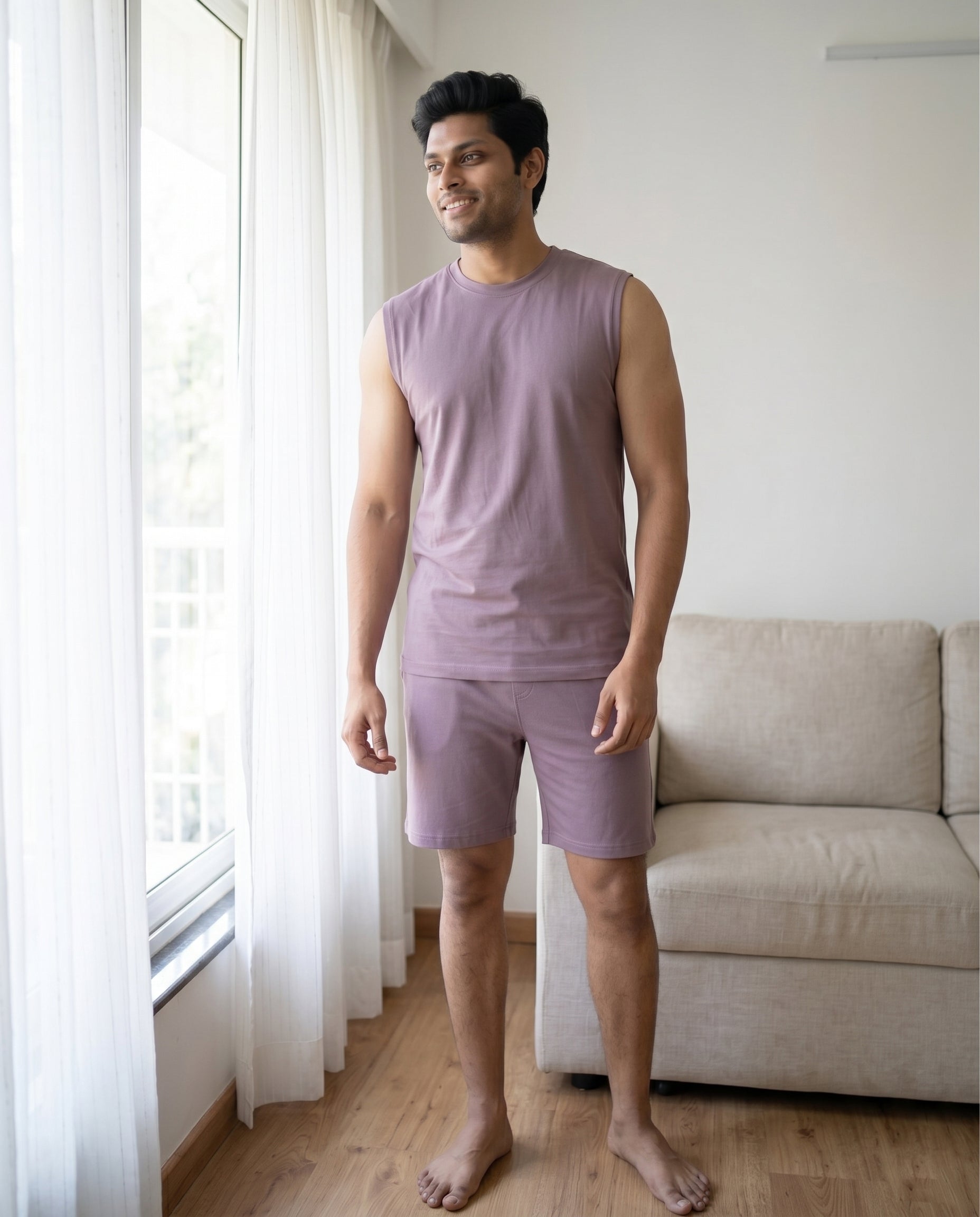AirKnit Tee + Shorts (Twilight Sky)