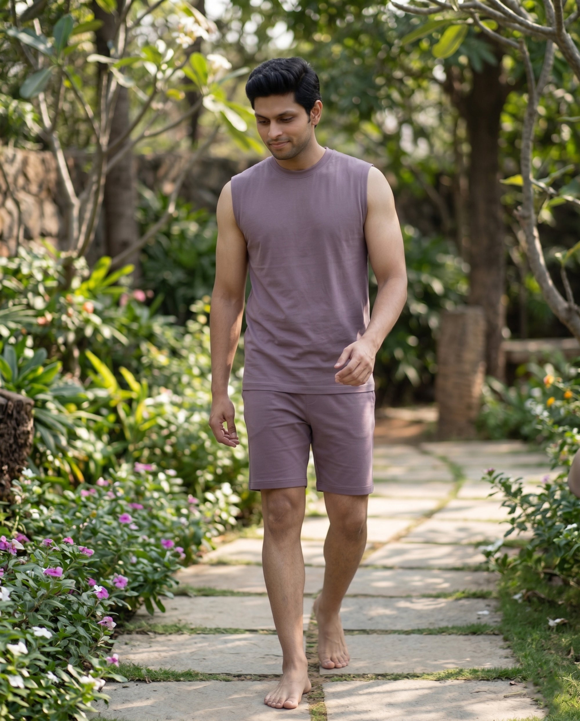 AirKnit Tee + Shorts (Twilight Sky)