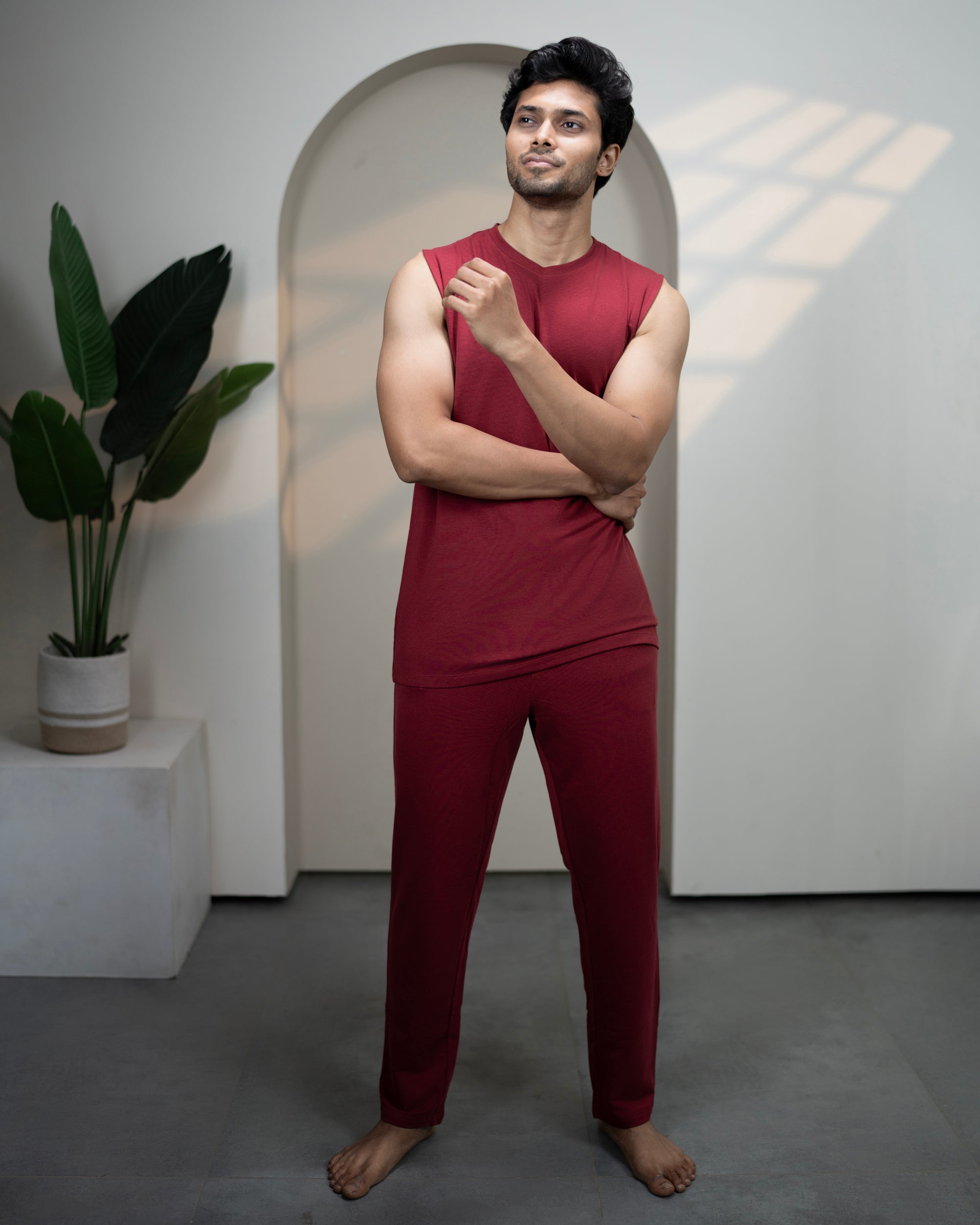 AirKnit Bamboo Tee (Wine Maroon)