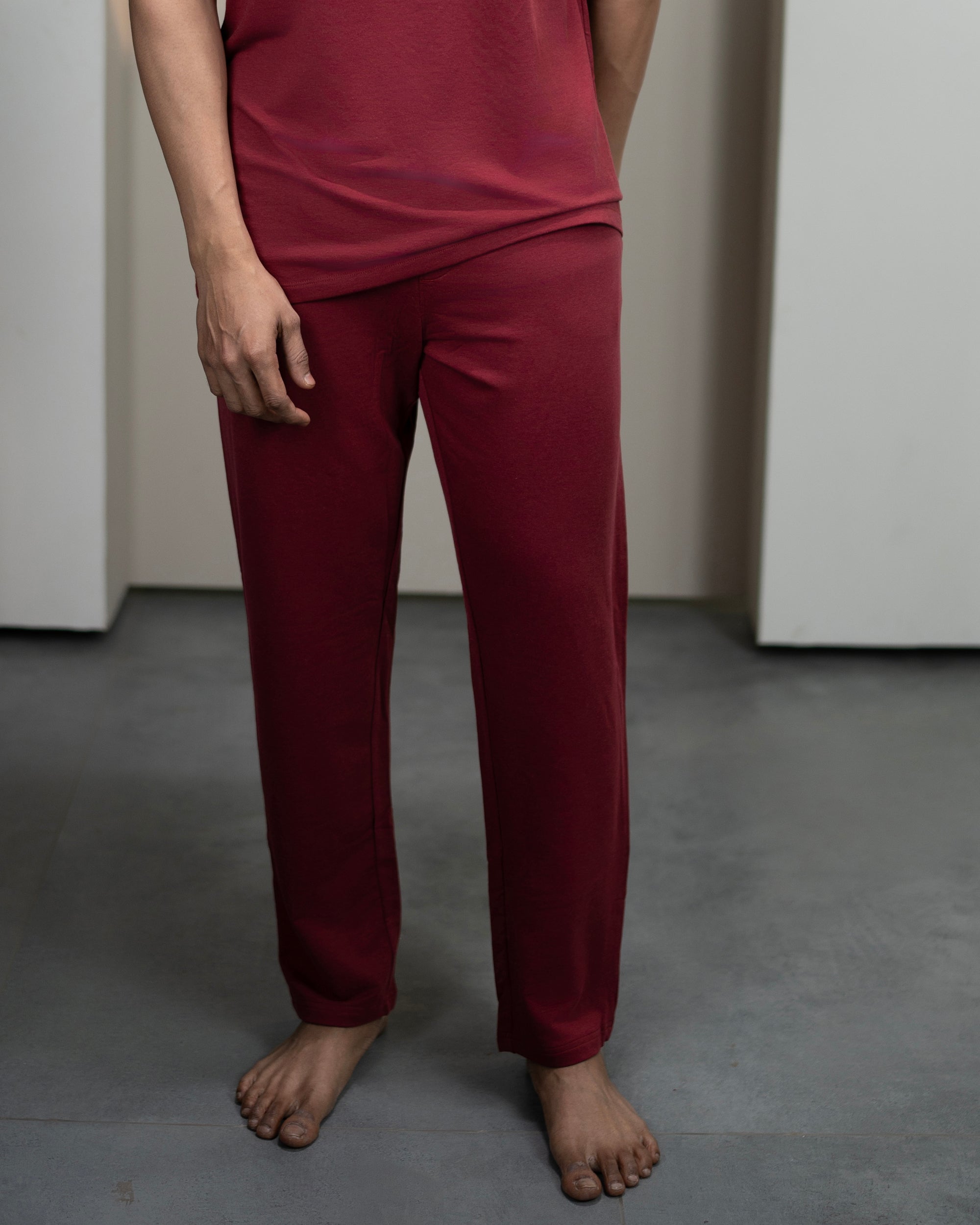 AirKnit Tee + Pant (Wine Maroon)