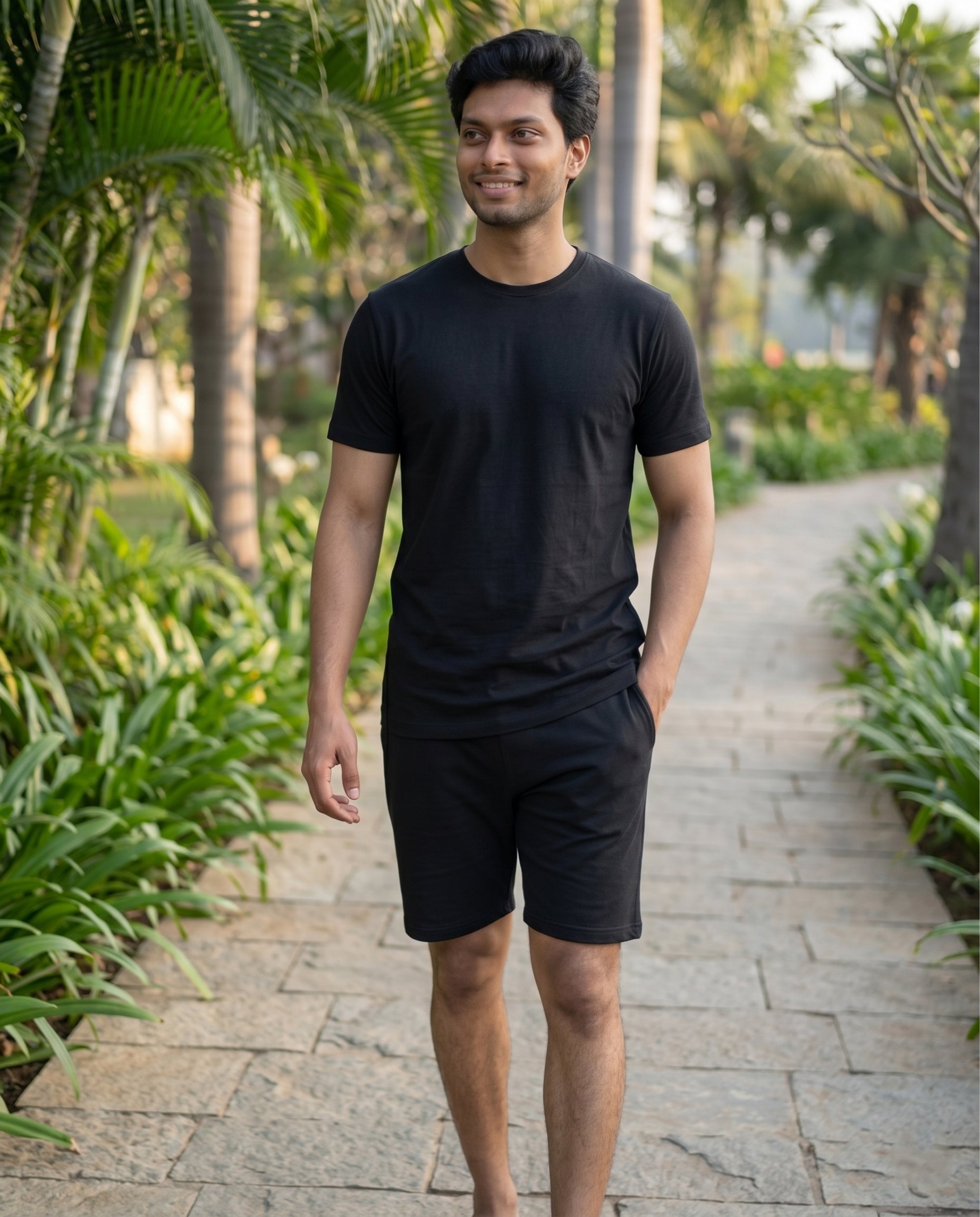 Cosmo T-Shirt + Shorts  (True Black)