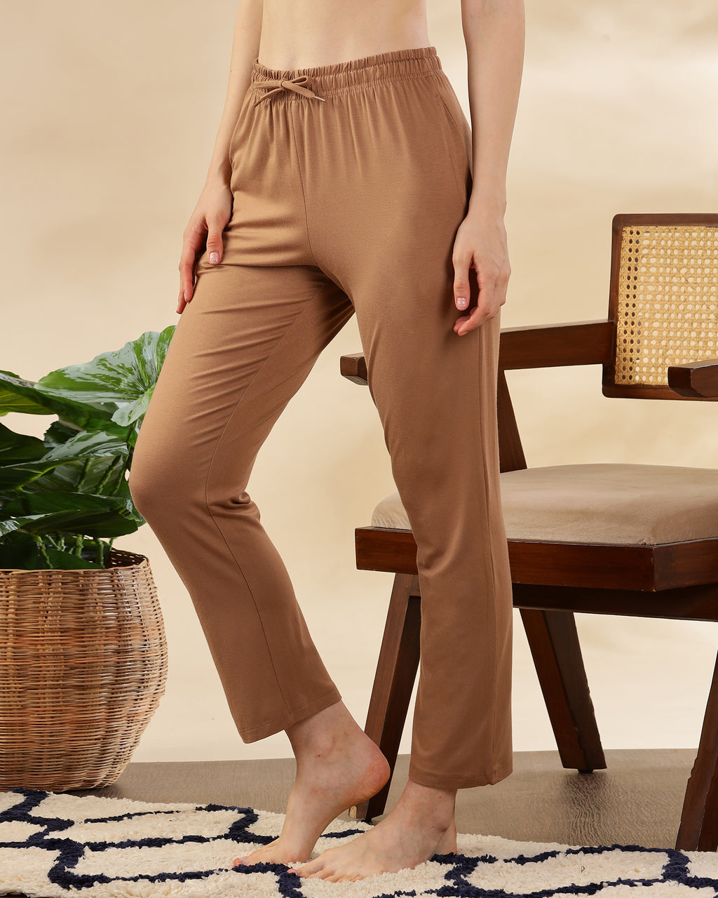Pearle Bamboo Pant  (Coffee Cream)