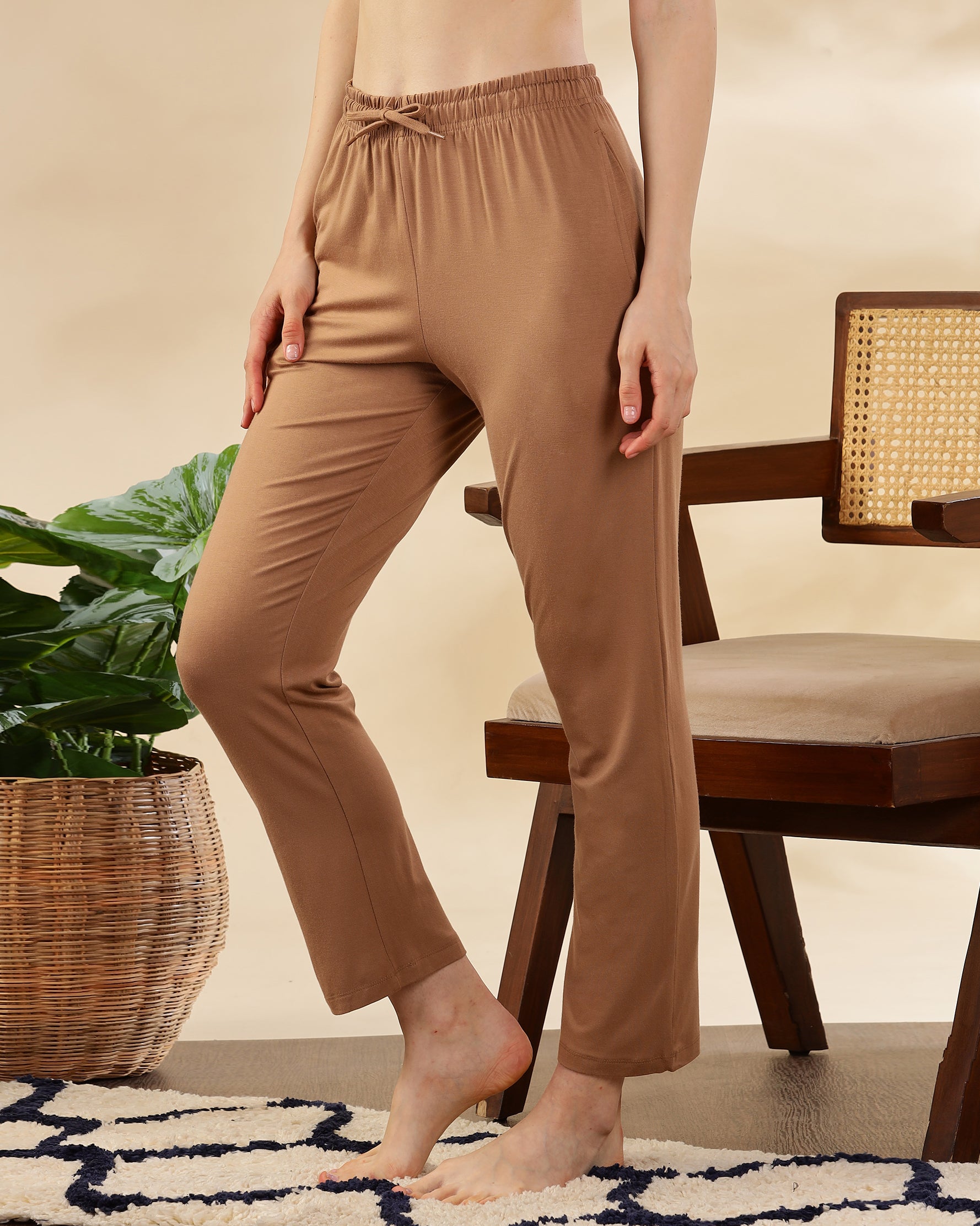 Pearle Bamboo Pant  (Coffee Cream)