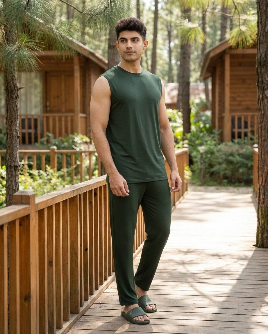 AirKnit Tee + Pant  (Dark Green)