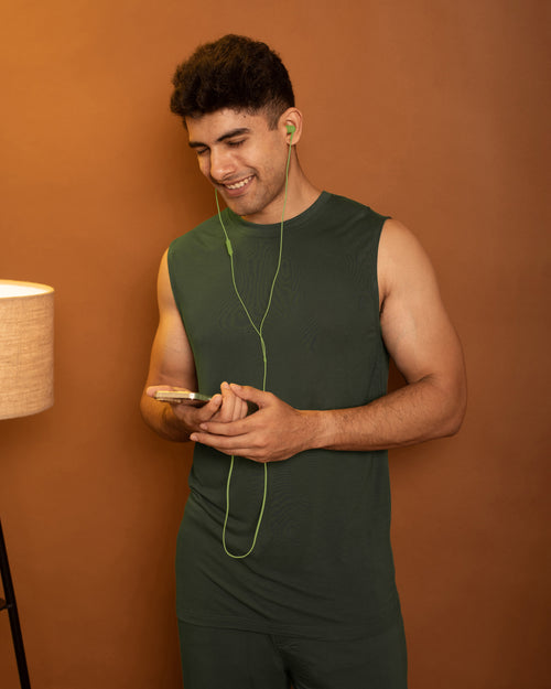 AirKnit Bamboo Tee  (Dark Green)