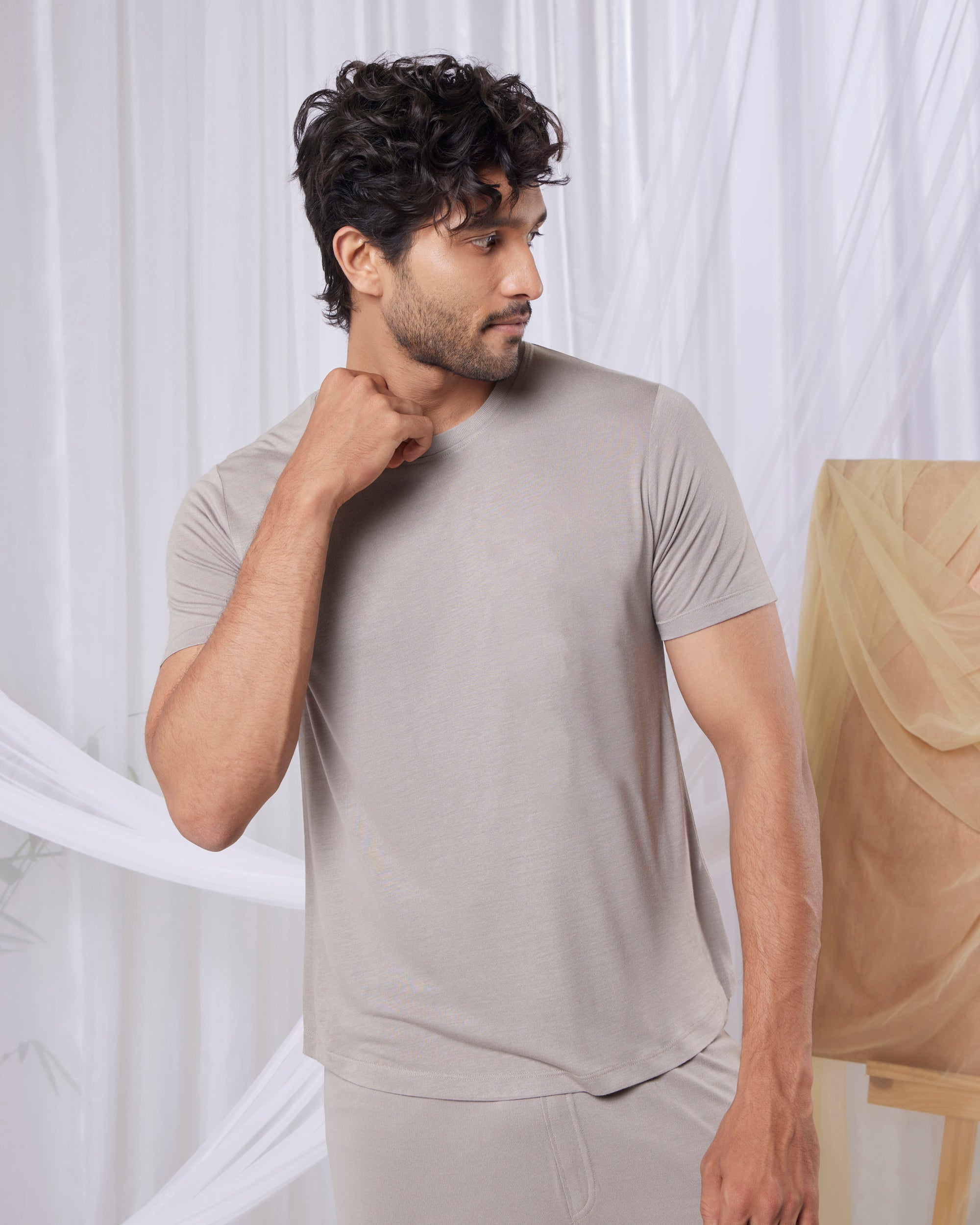 Cosmo T-Shirt + Shorts  (Grey Mocha)