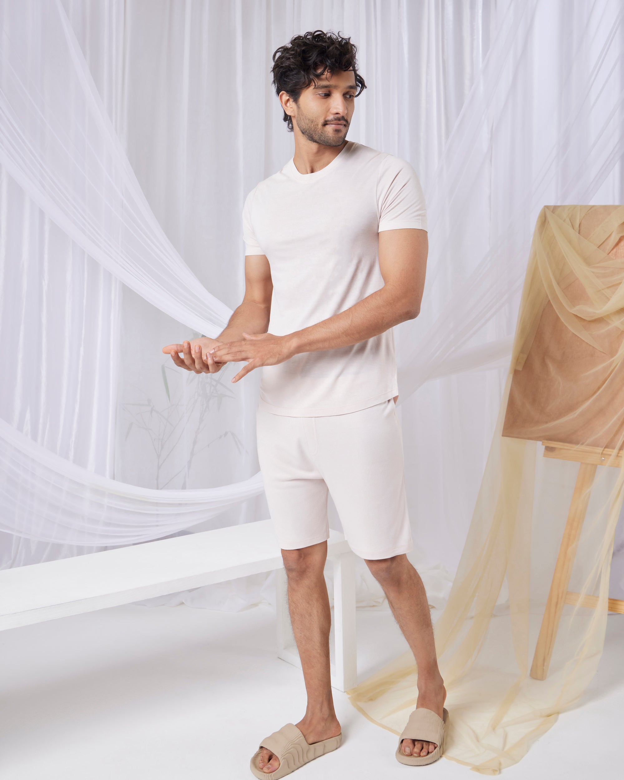 Hushy Bamboo Shorts  (Irish Cream)