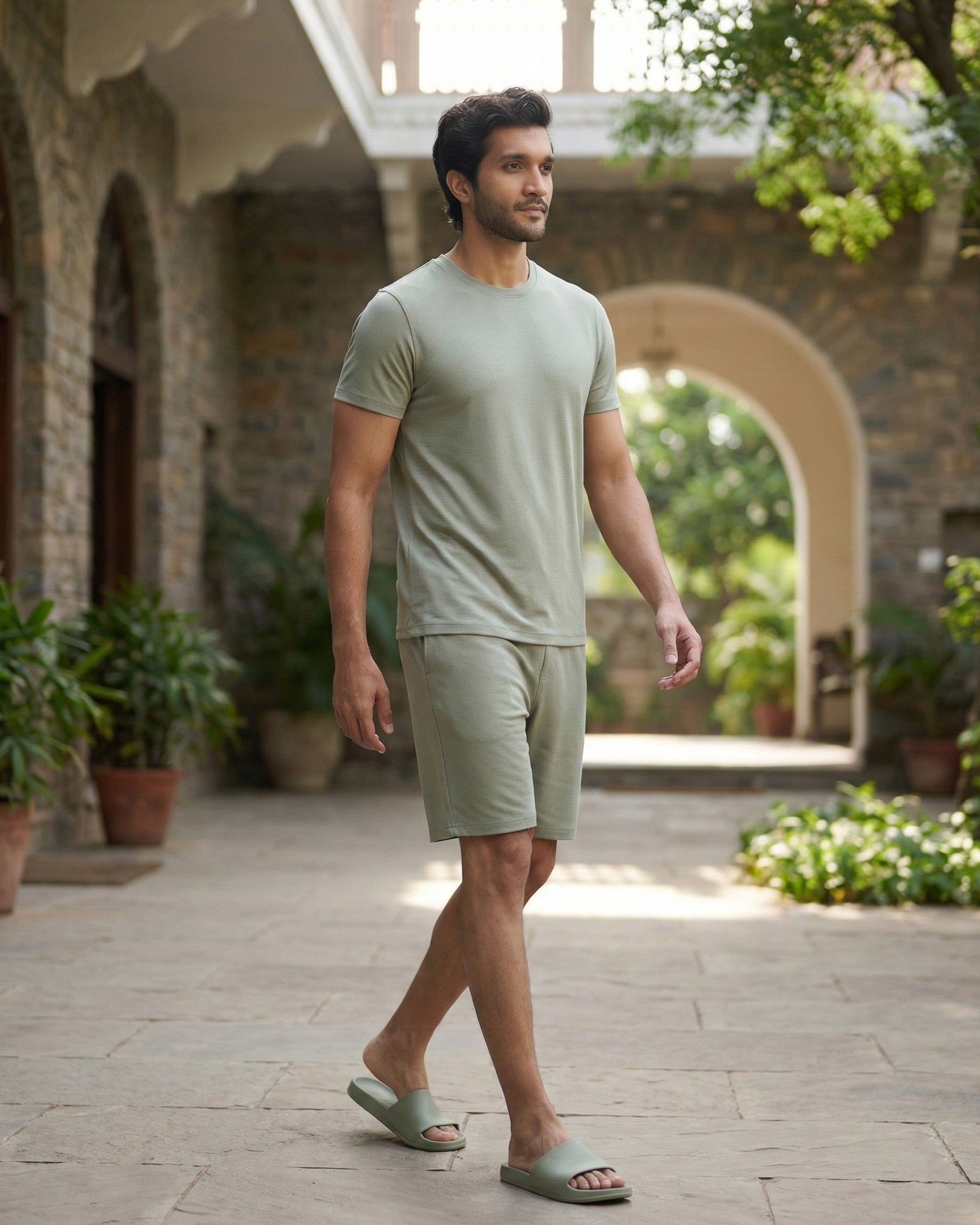 Cosmo T-Shirt + Shorts  (Stone Grey)