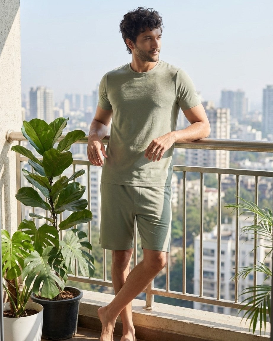 Cosmo T-Shirt + Shorts  (Laurel Green)