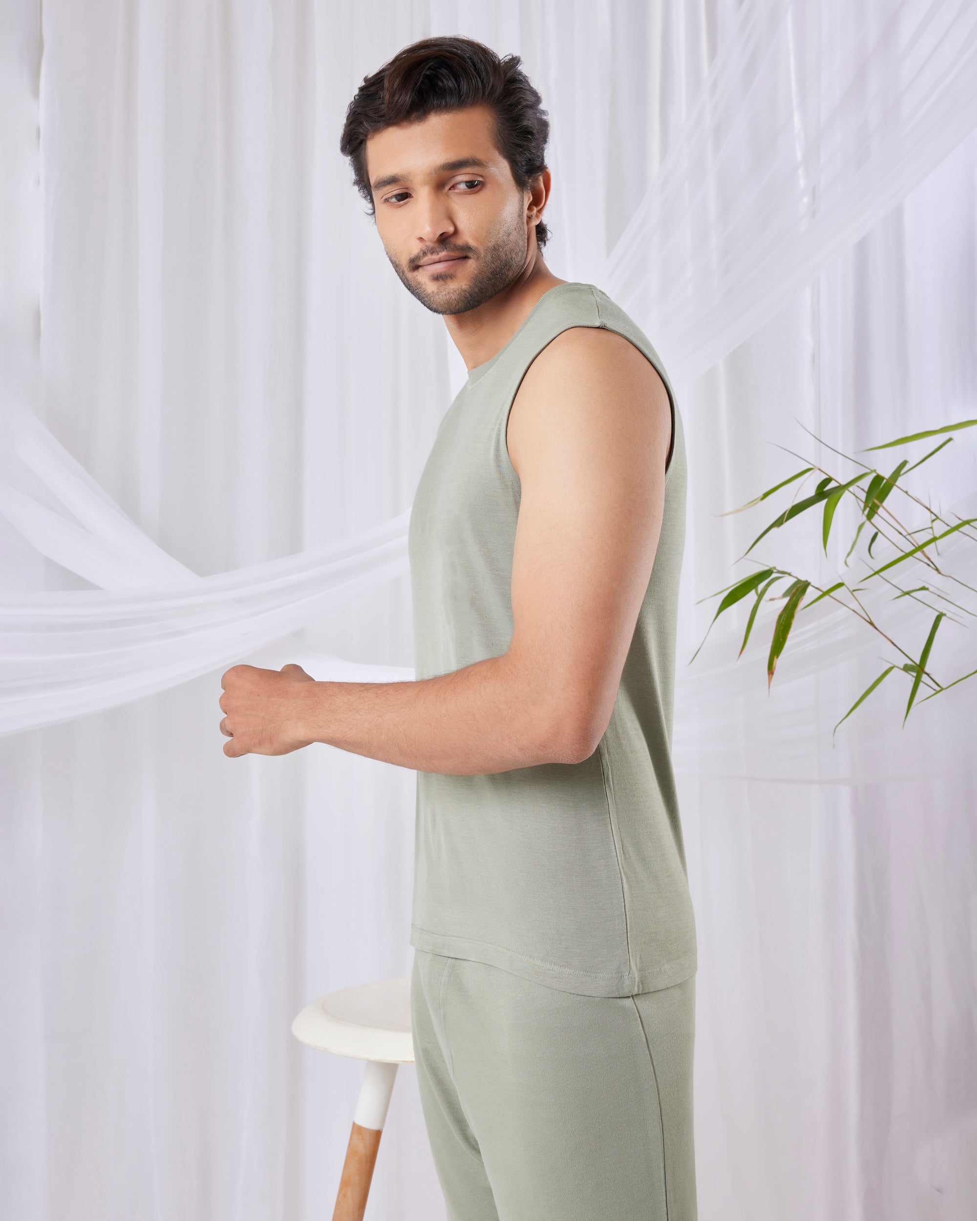 AirKnit Bamboo Tee  (Laurel Green)
