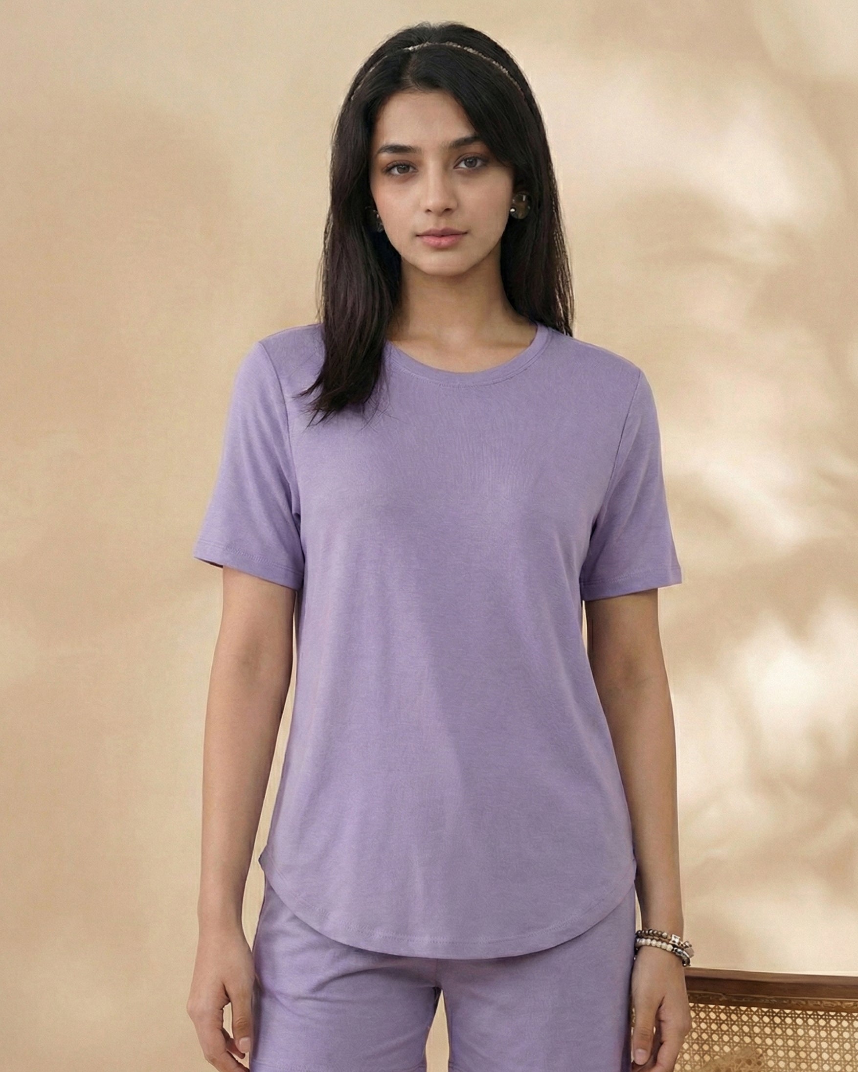 Celine Bamboo Tee  (Lavender)