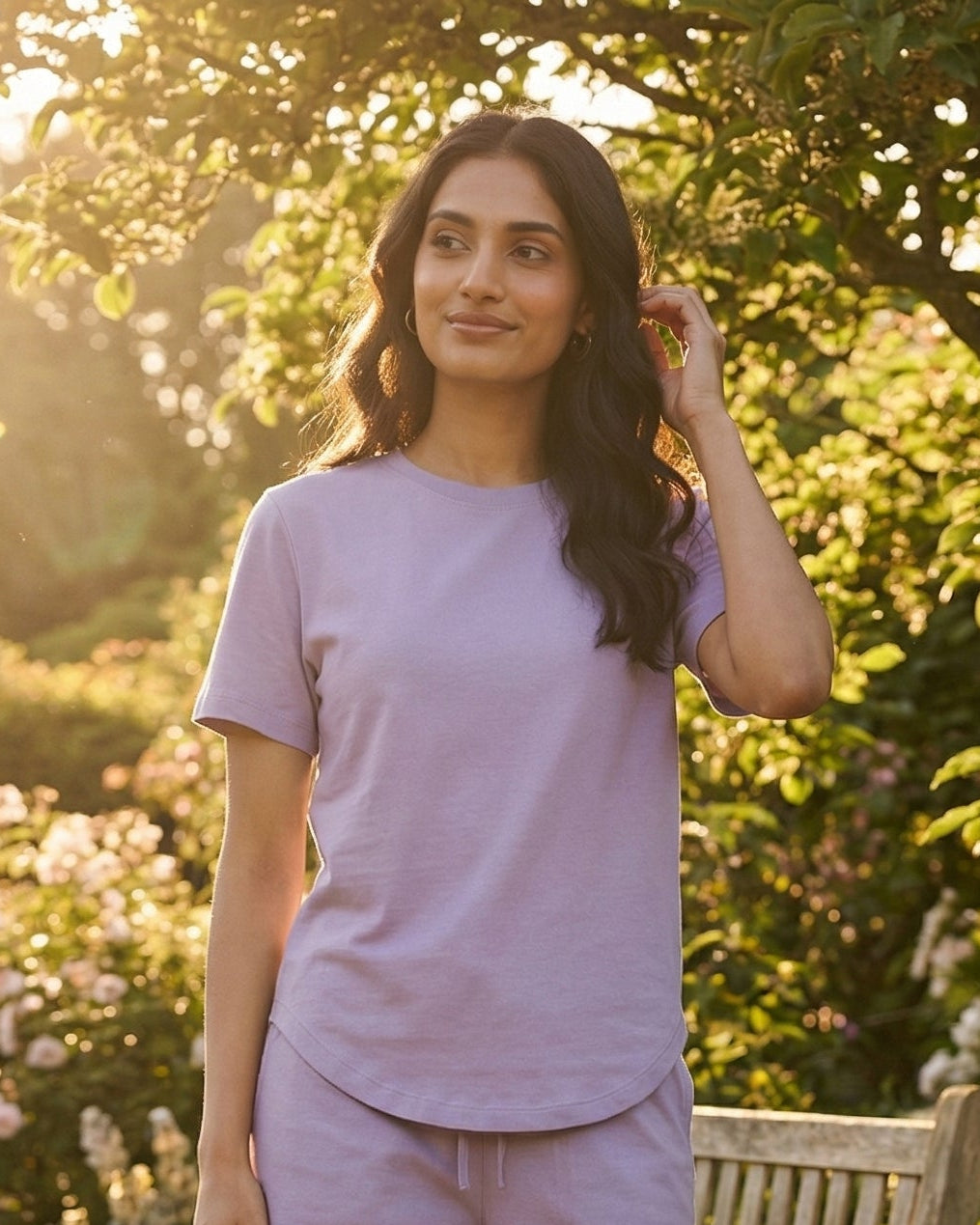 Celine Bamboo Tee  (Lavender)