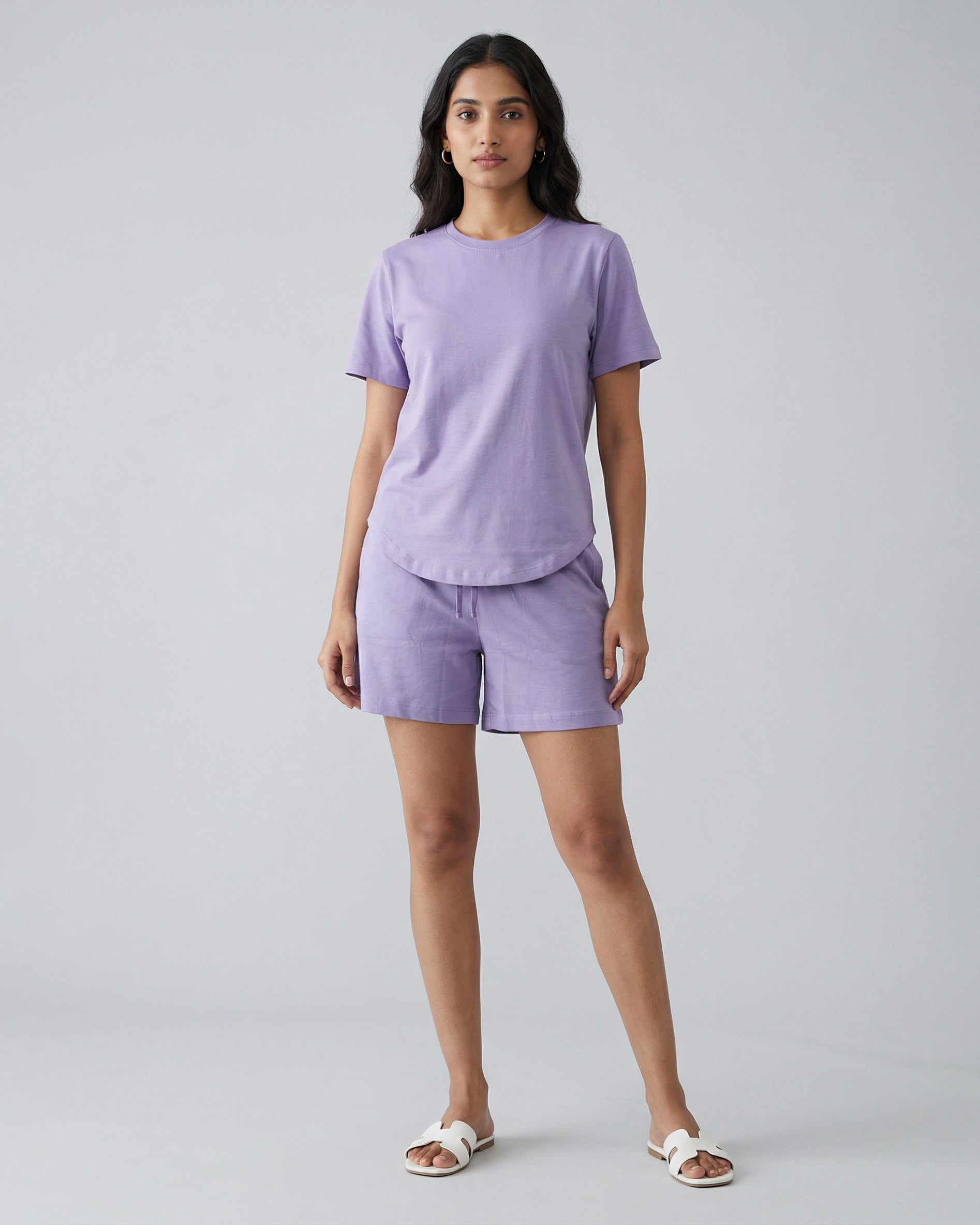Celine T-Shirt + Shorts  (Lavender)