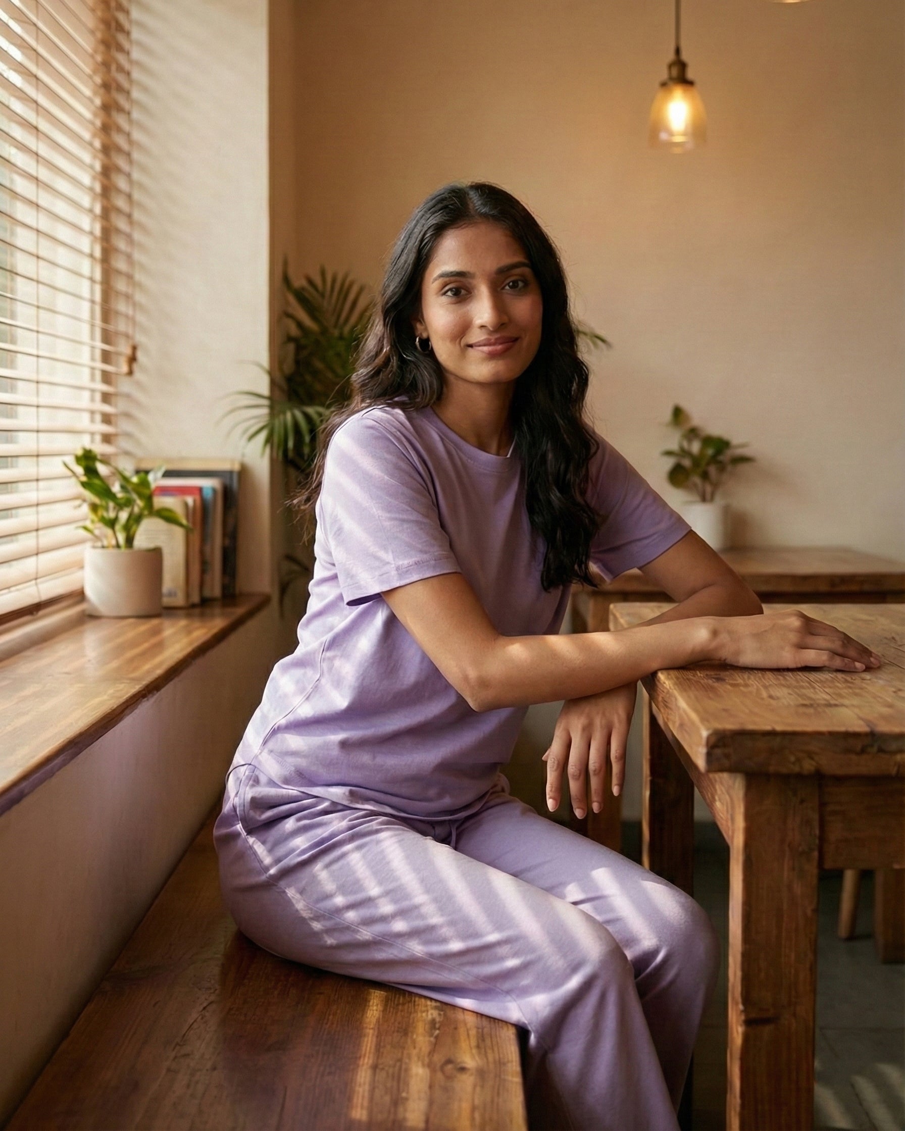 Celine T-Shirt + Pant  (Lavender)