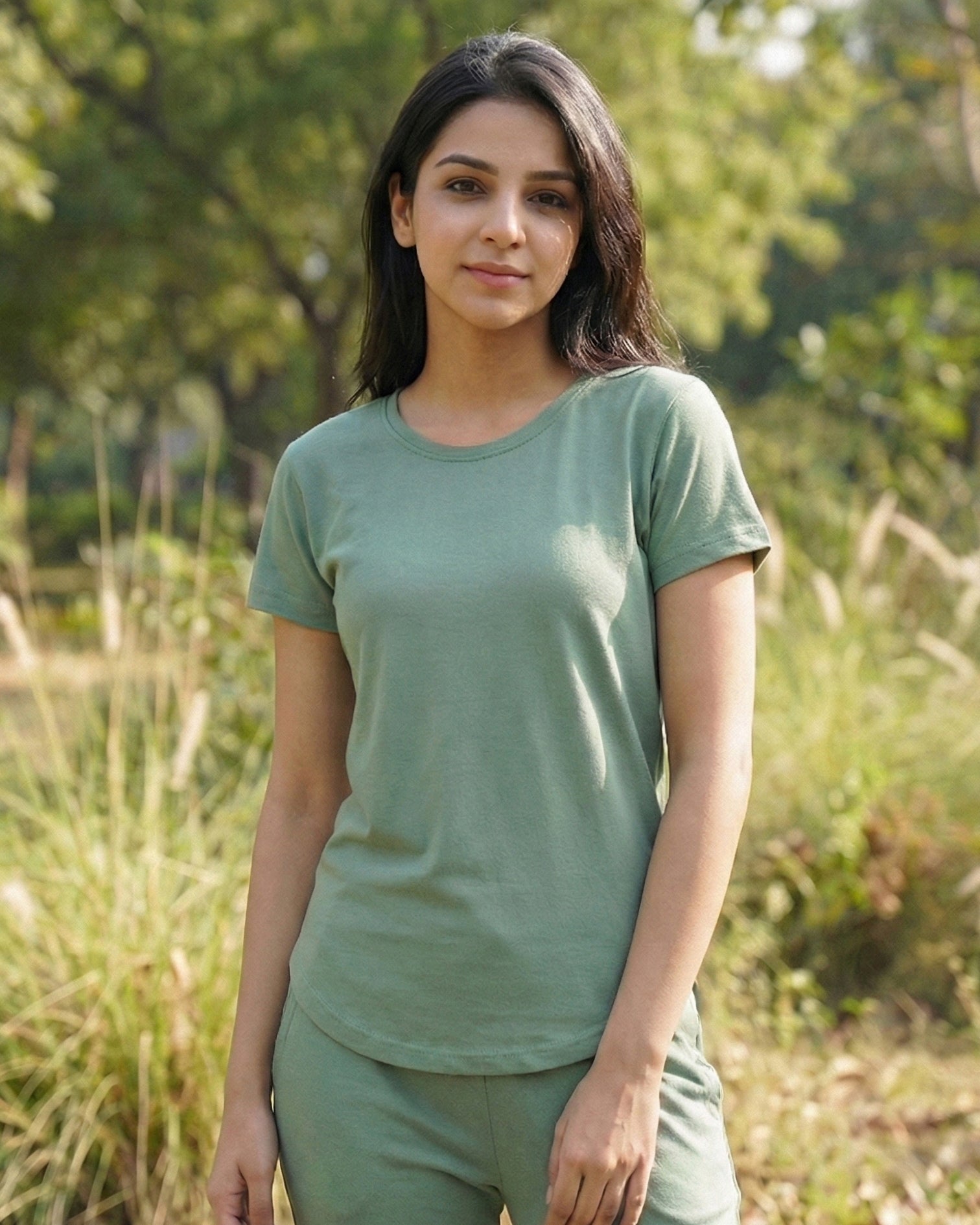 Celine Bamboo Tee  (Mint Green)