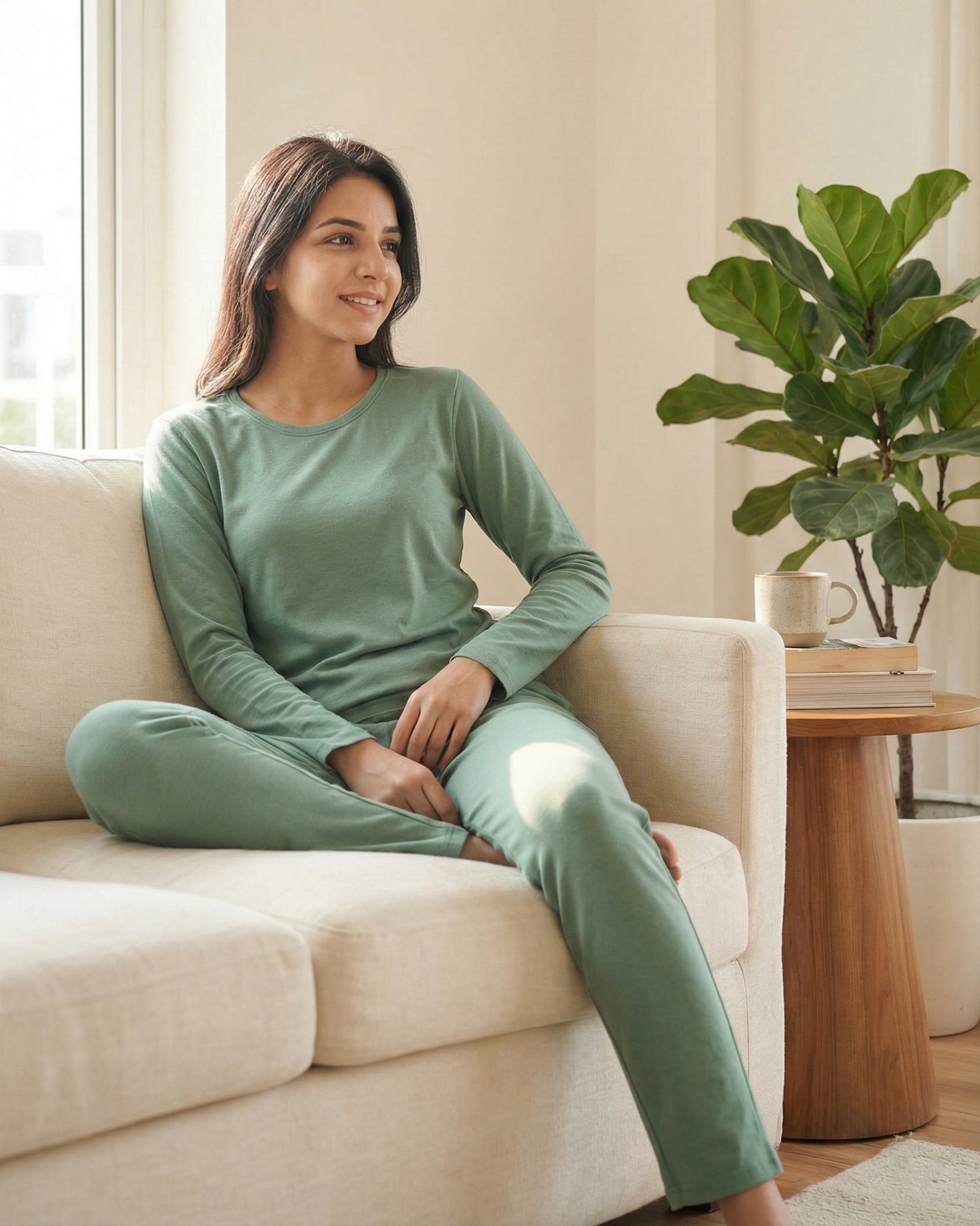Estelle T-Shirt + Pant  (Mint Green)