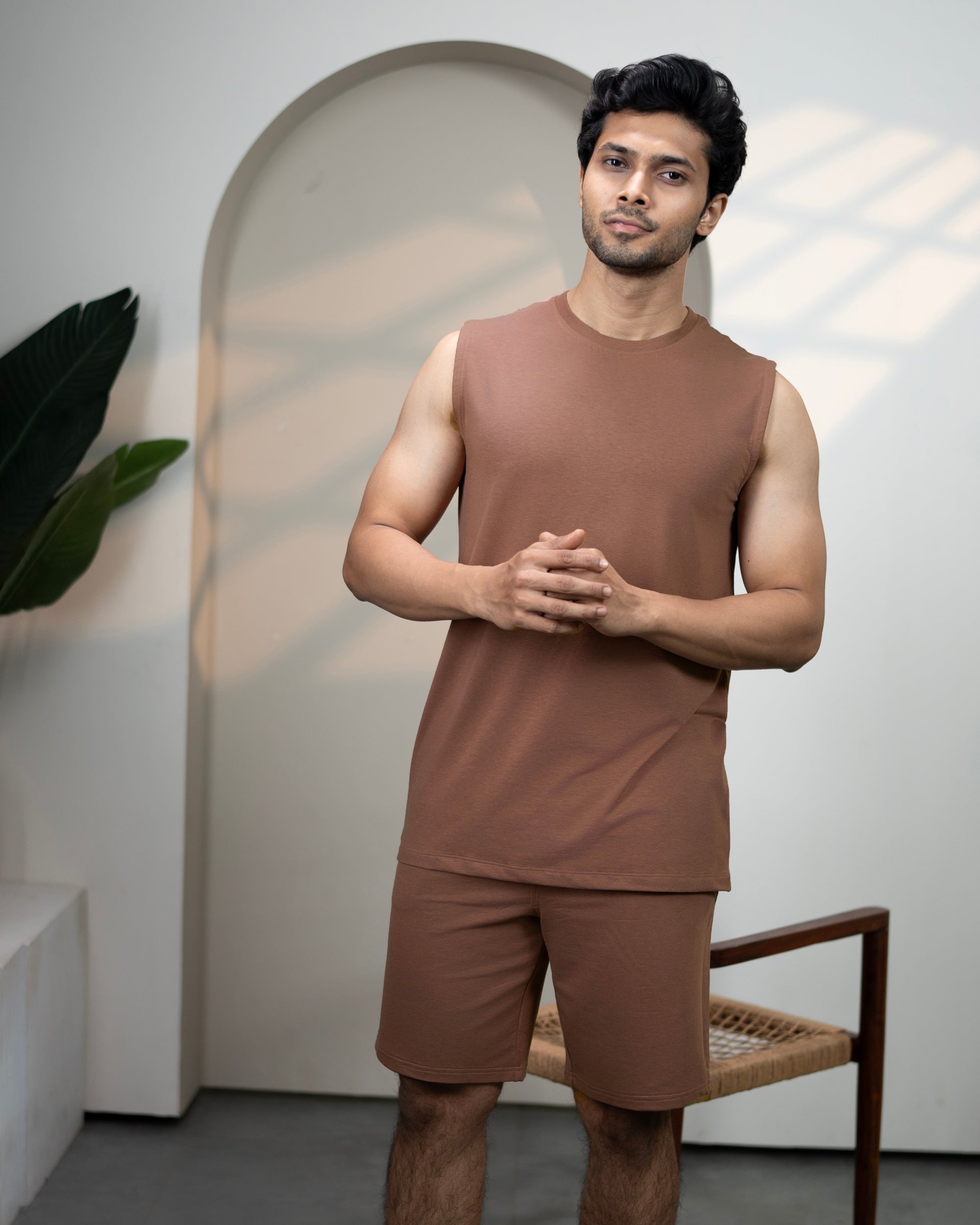 Hushy Bamboo Shorts  (Mystic Brown)