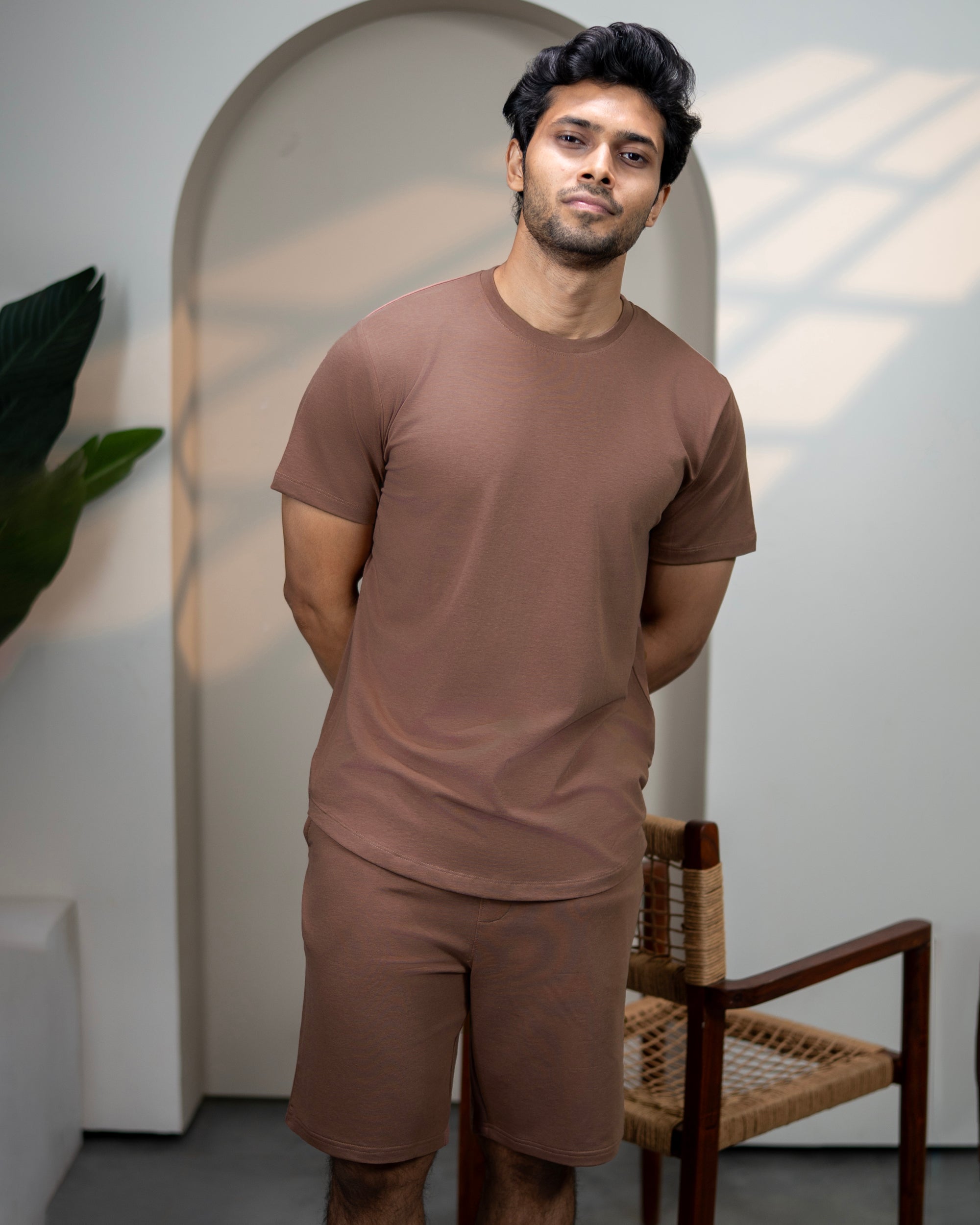 Hushy Bamboo Shorts  (Mystic Brown)